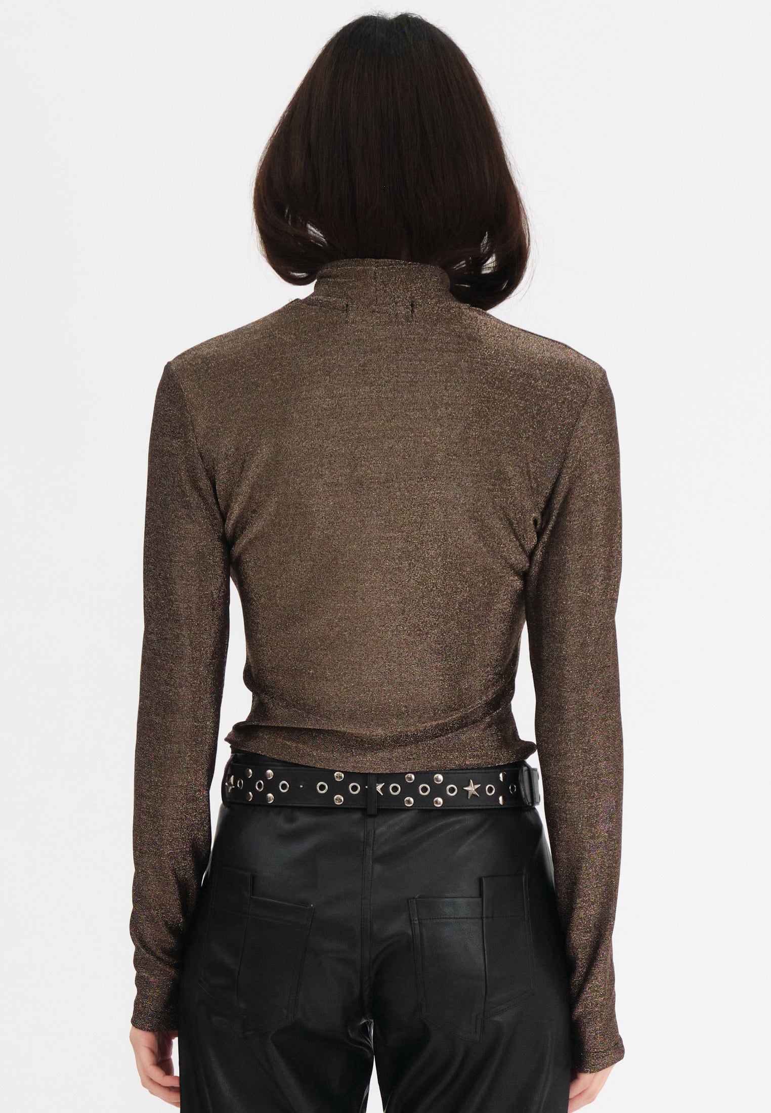 LUNA POLO NECK BROWN