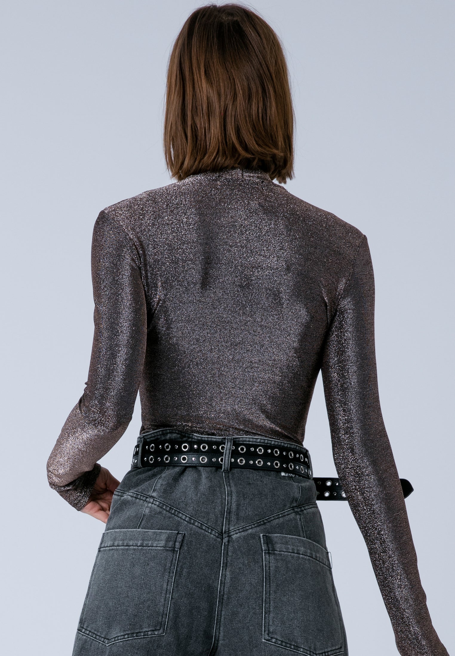 LUNA POLO NECK BROWN