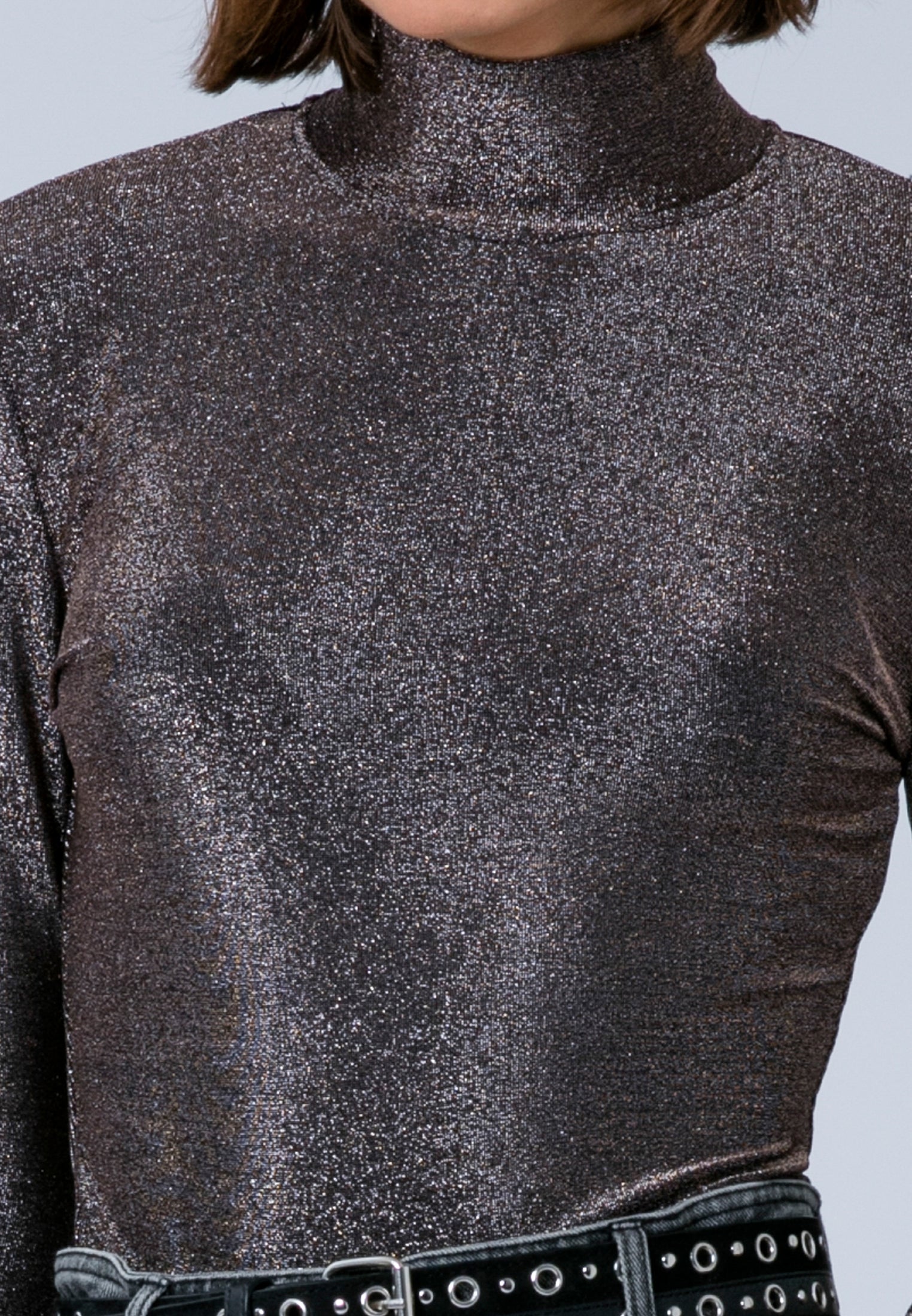 LUNA POLO NECK BROWN