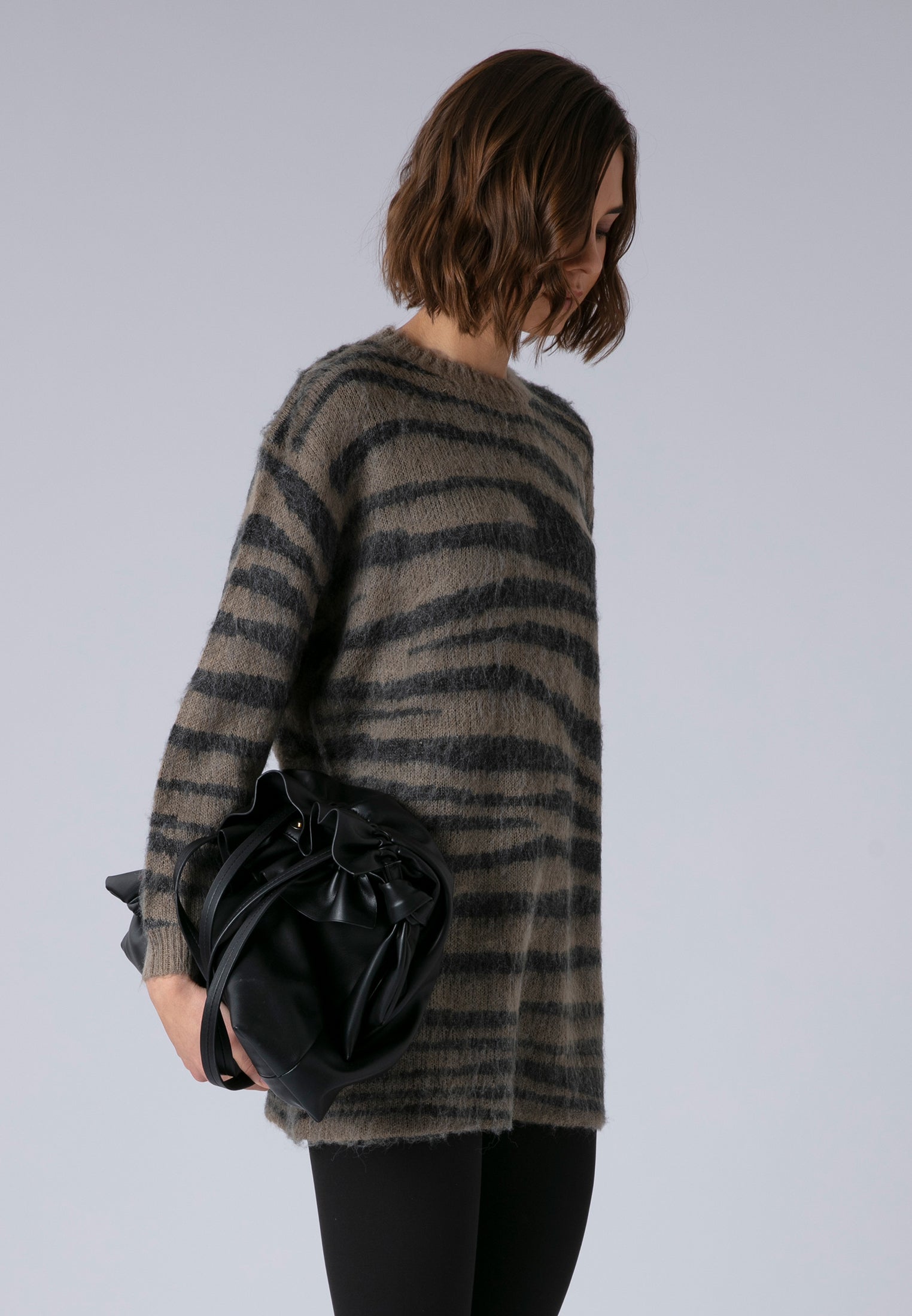 MAXIMUM JUMPER DRESS ZEBRA JACQUARD