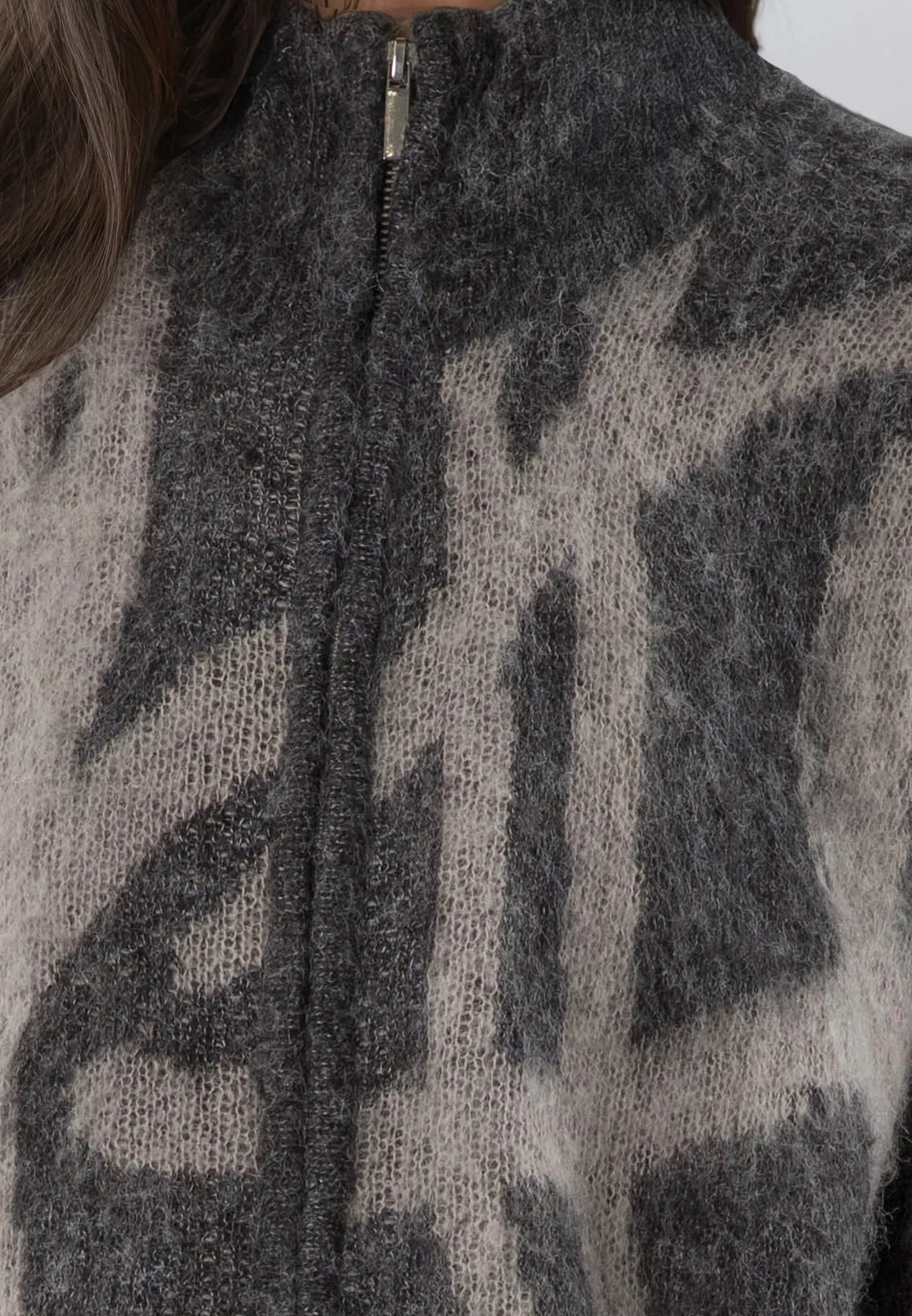 MAYA CARDIGAN CHARCOAL & TAUPE