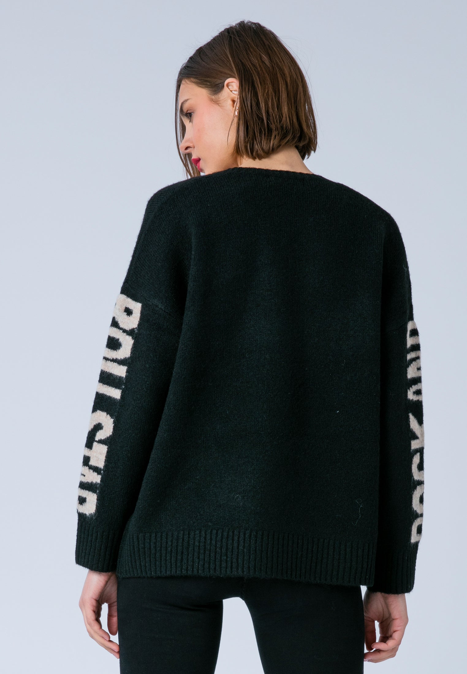 ROCK & ROLL JUMPER BLACK & NUDE