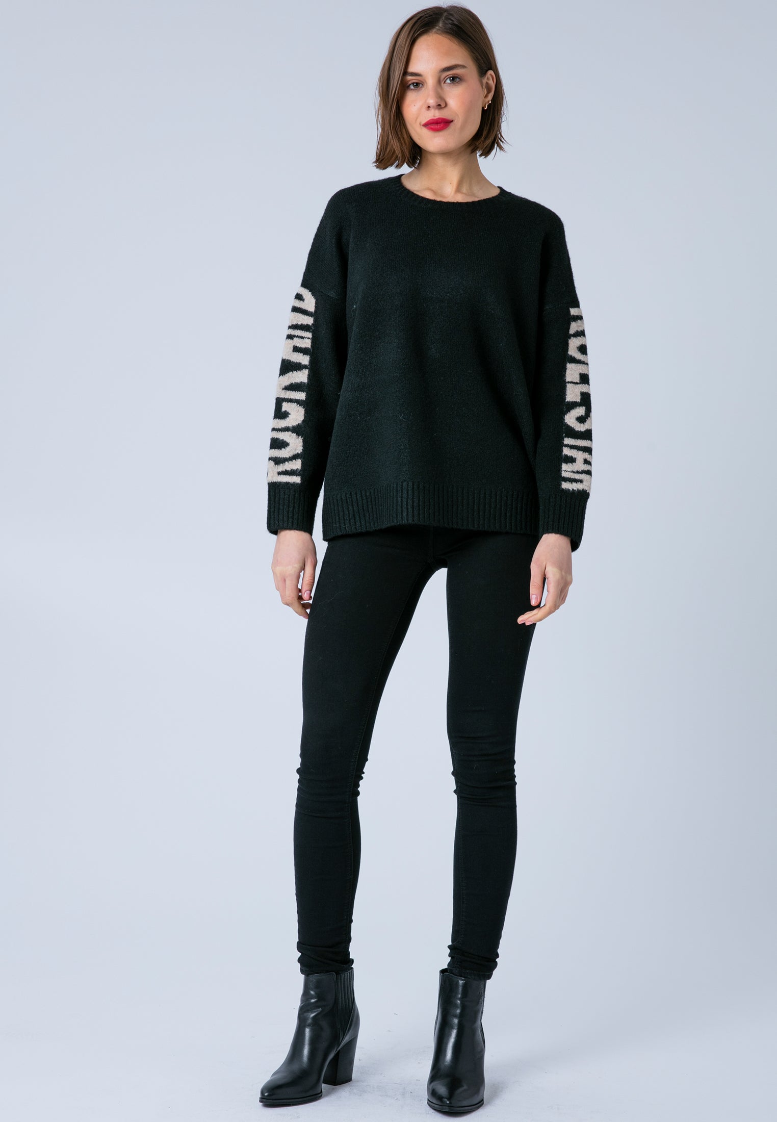 ROCK & ROLL JUMPER BLACK & NUDE