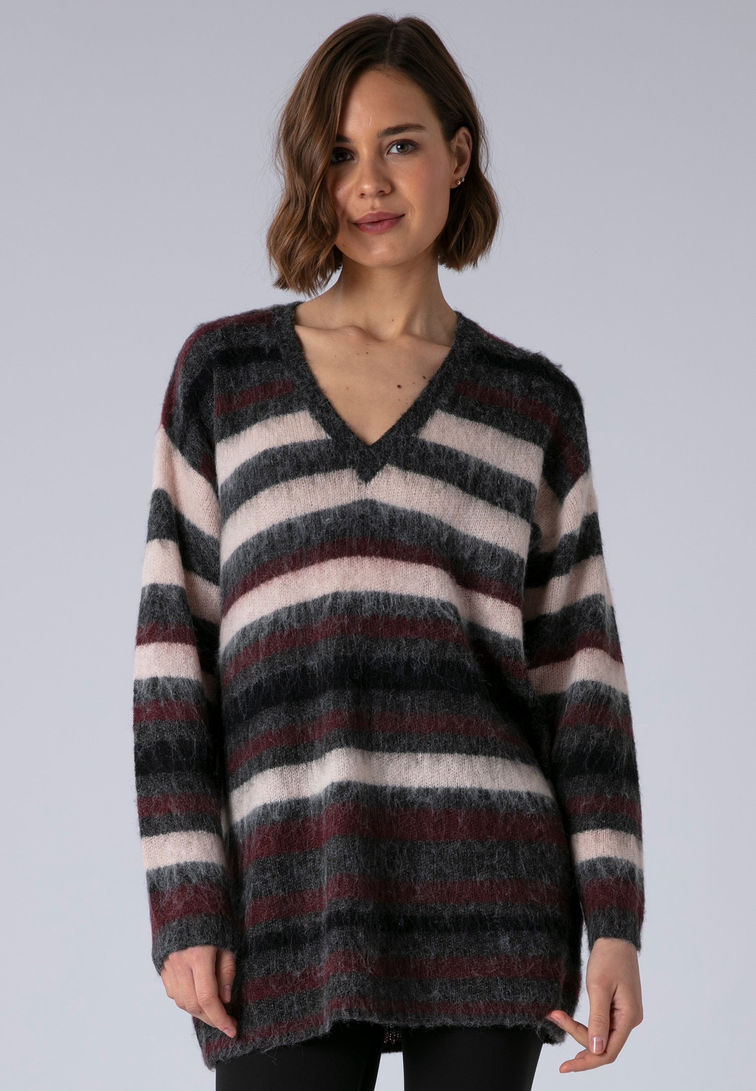 SAINT JUMPER DRESS CHARCOAL & PORT