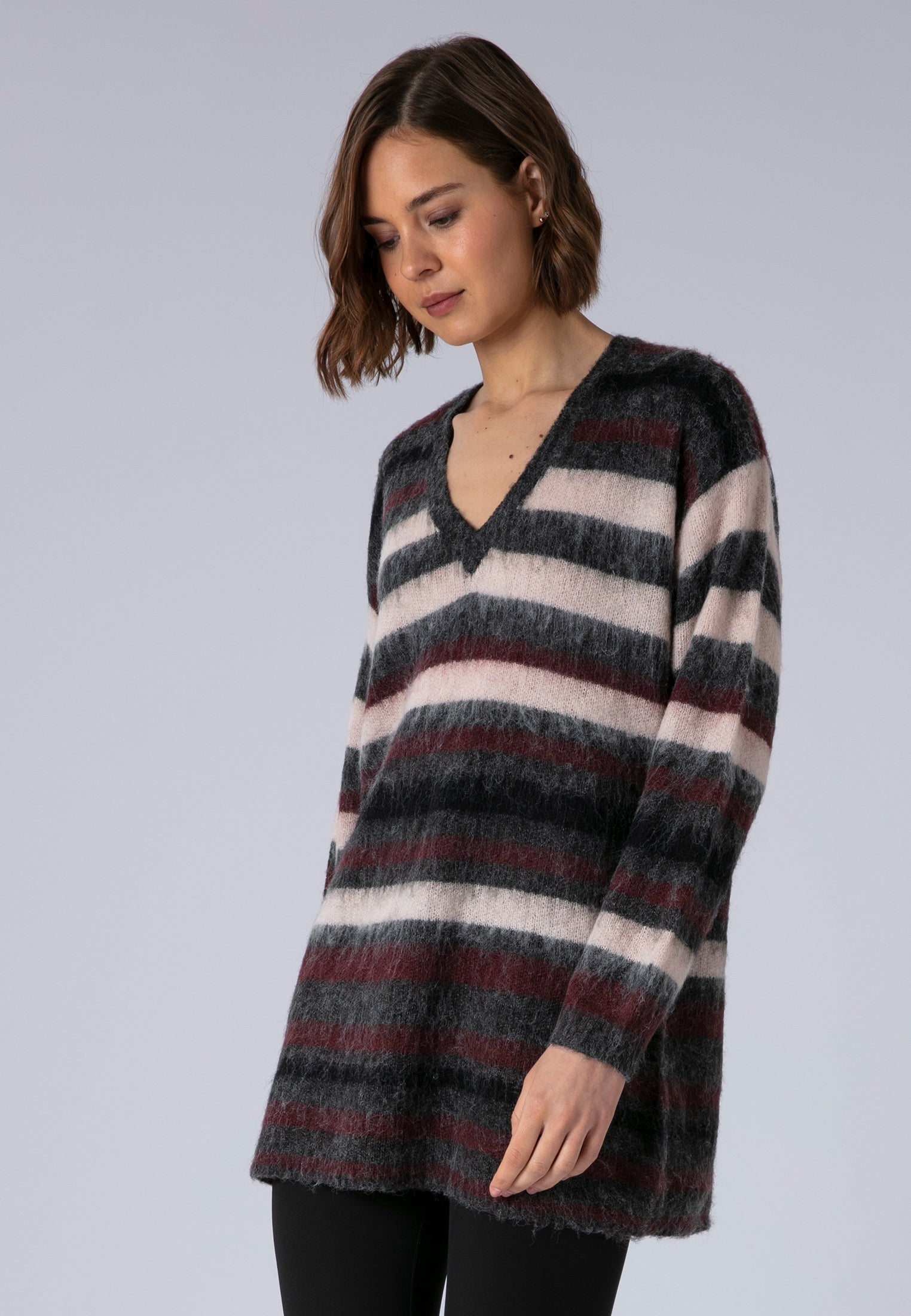 SAINT JUMPER DRESS CHARCOAL & PORT