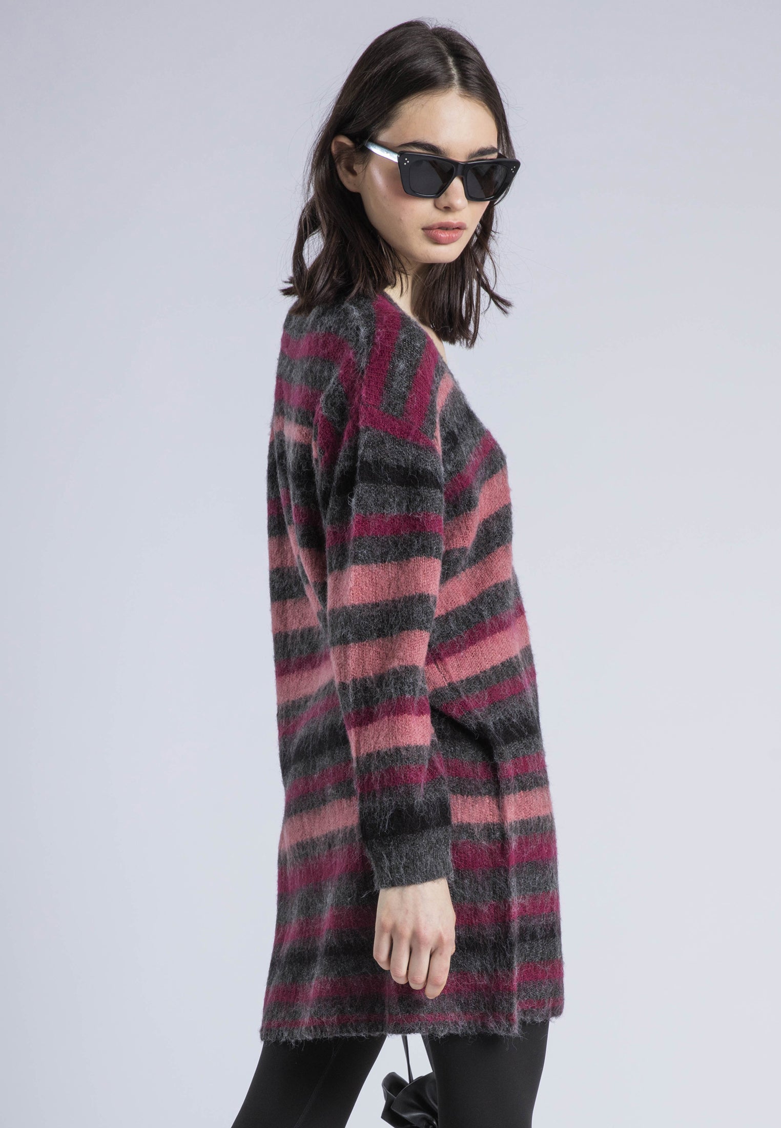 SAINT JUMPER DRESS CHARCOAL & PORT