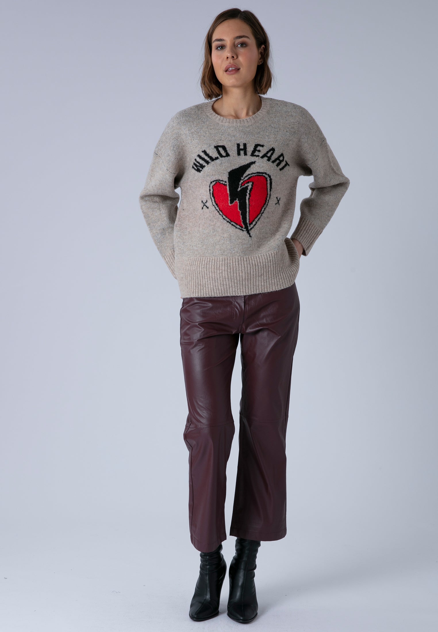 WILD HEART JUMPER BEIGE