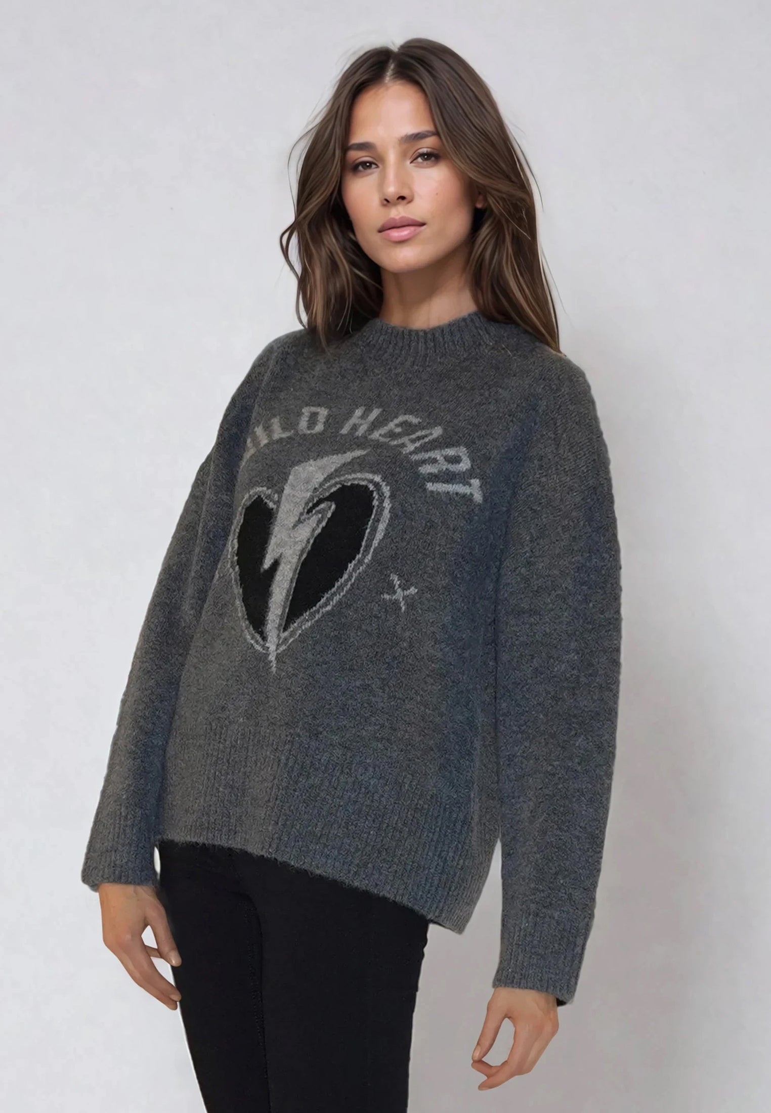 WILD HEART JUMPER CHARCOAL