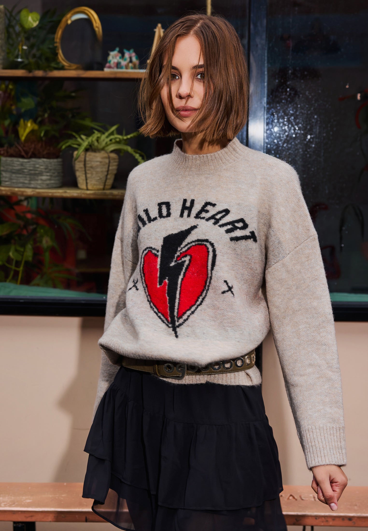 WILD HEART JUMPER BEIGE