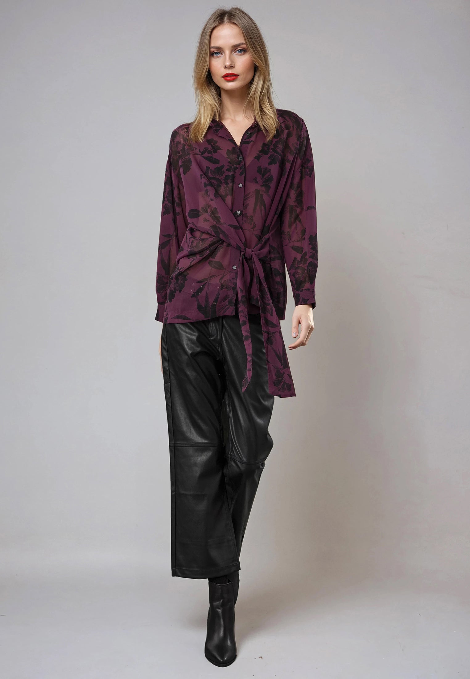 FREYA SHIRT ROSA MAUVE WINE