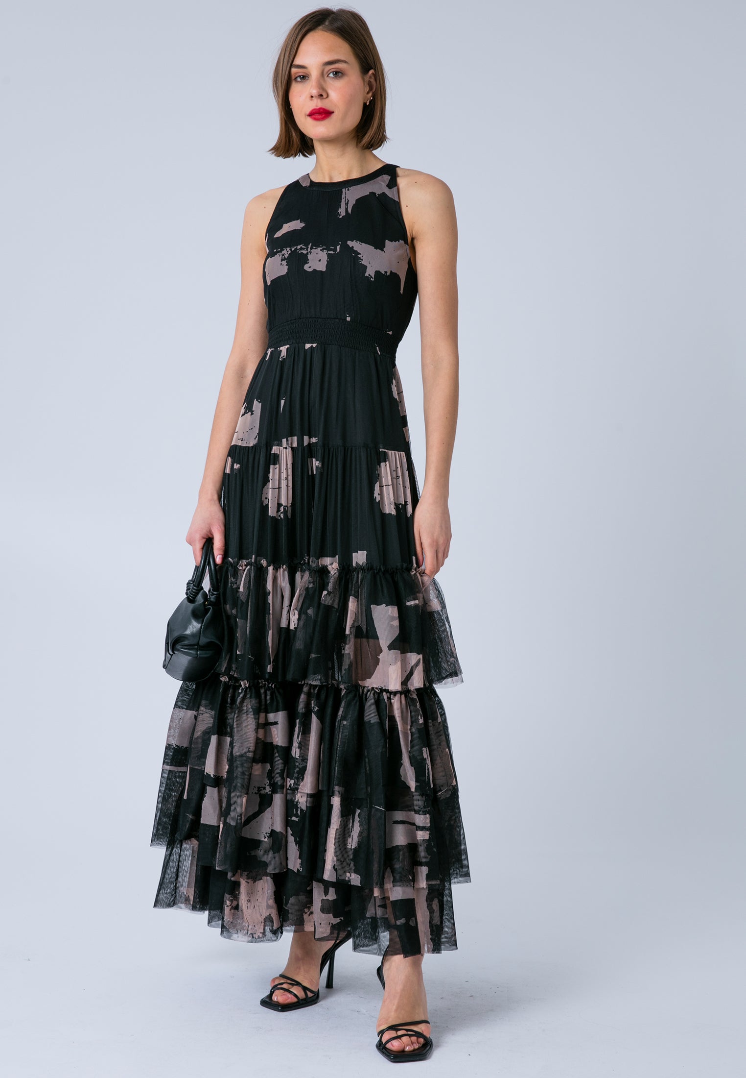 MYLA MAXI DRESS FACADE BLACK & ASHES