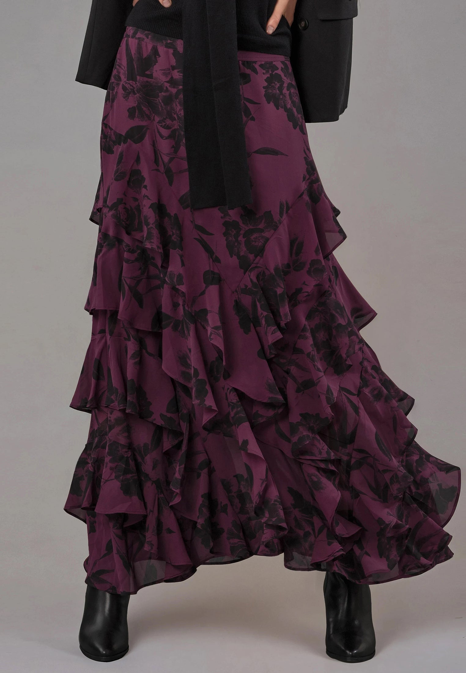 SCARLET SKIRT ROSA MAUVE WINE