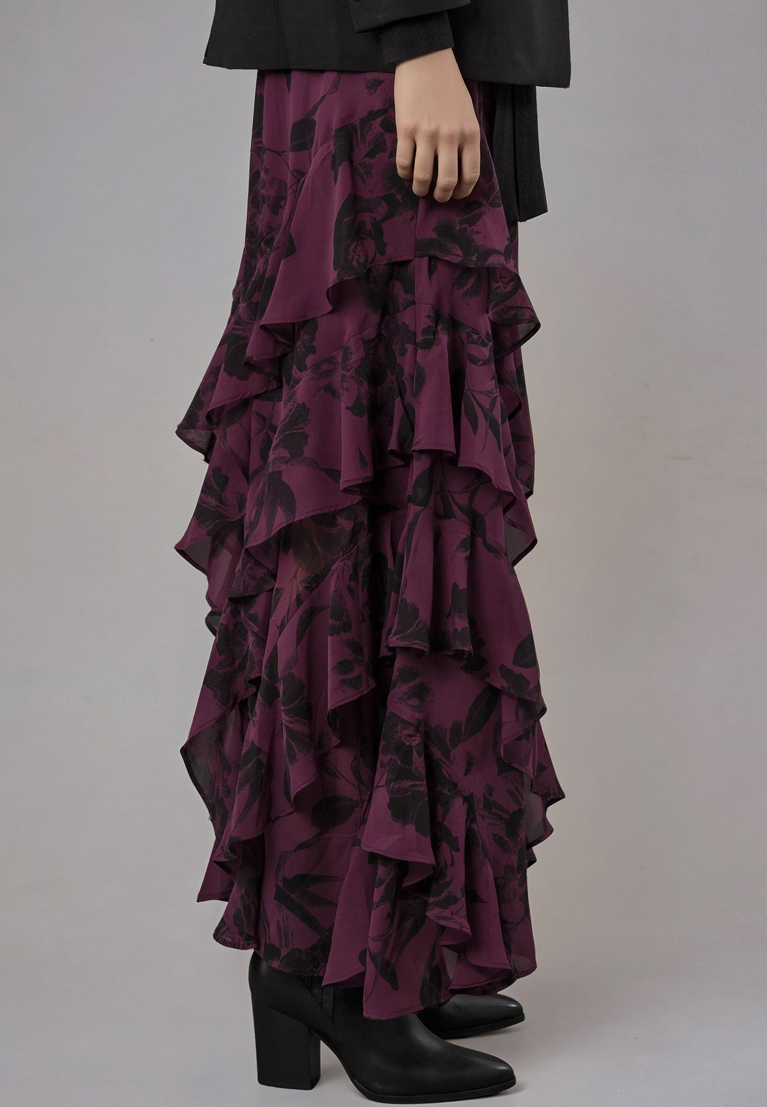 SCARLET SKIRT ROSA MAUVE WINE