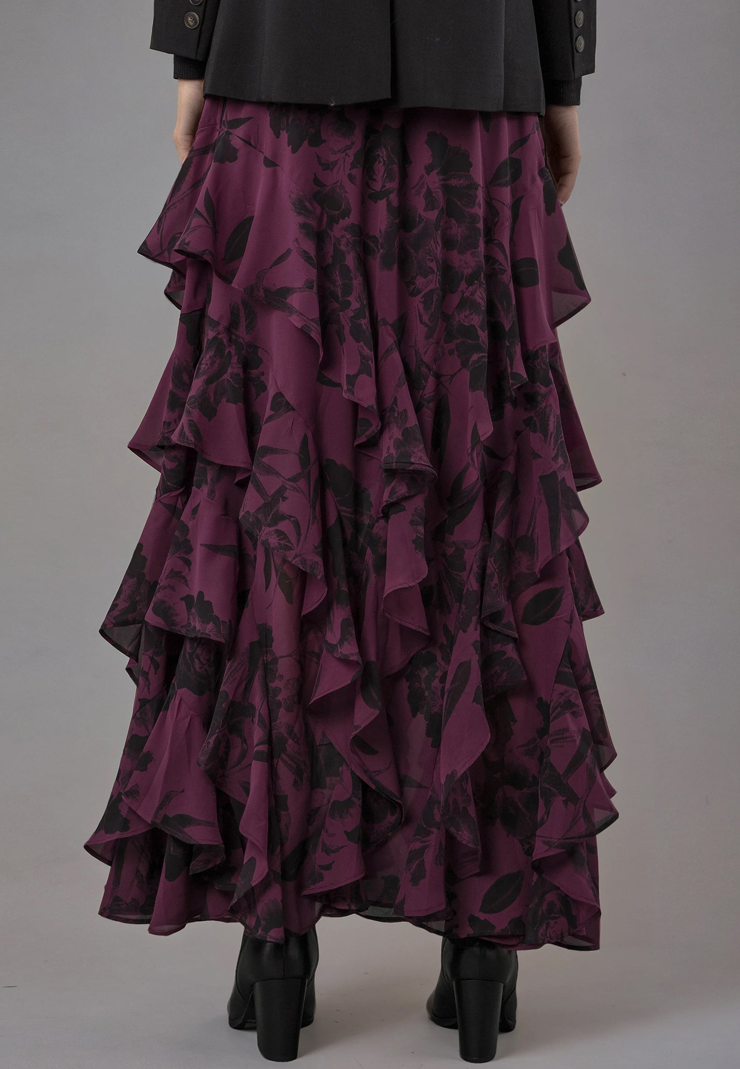 SCARLET SKIRT ROSA MAUVE WINE