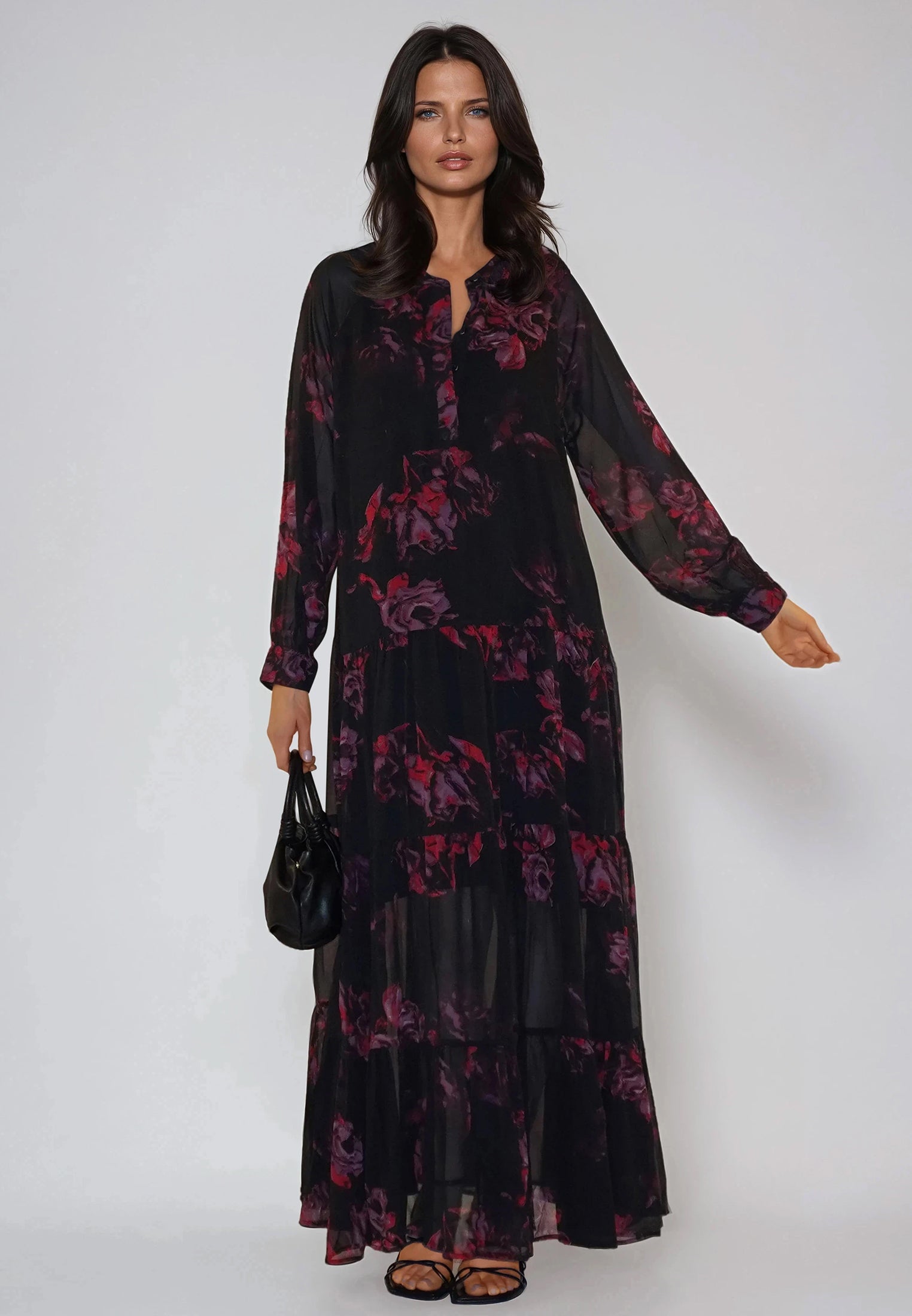 ZOE MAXI DRESS FADE RED