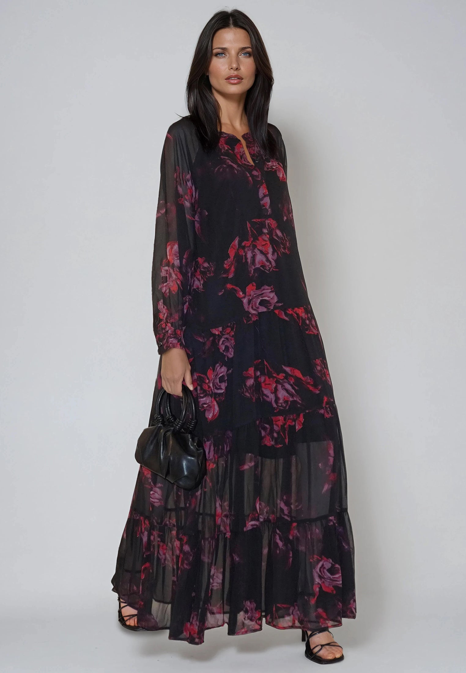 ZOE MAXI DRESS FADE RED