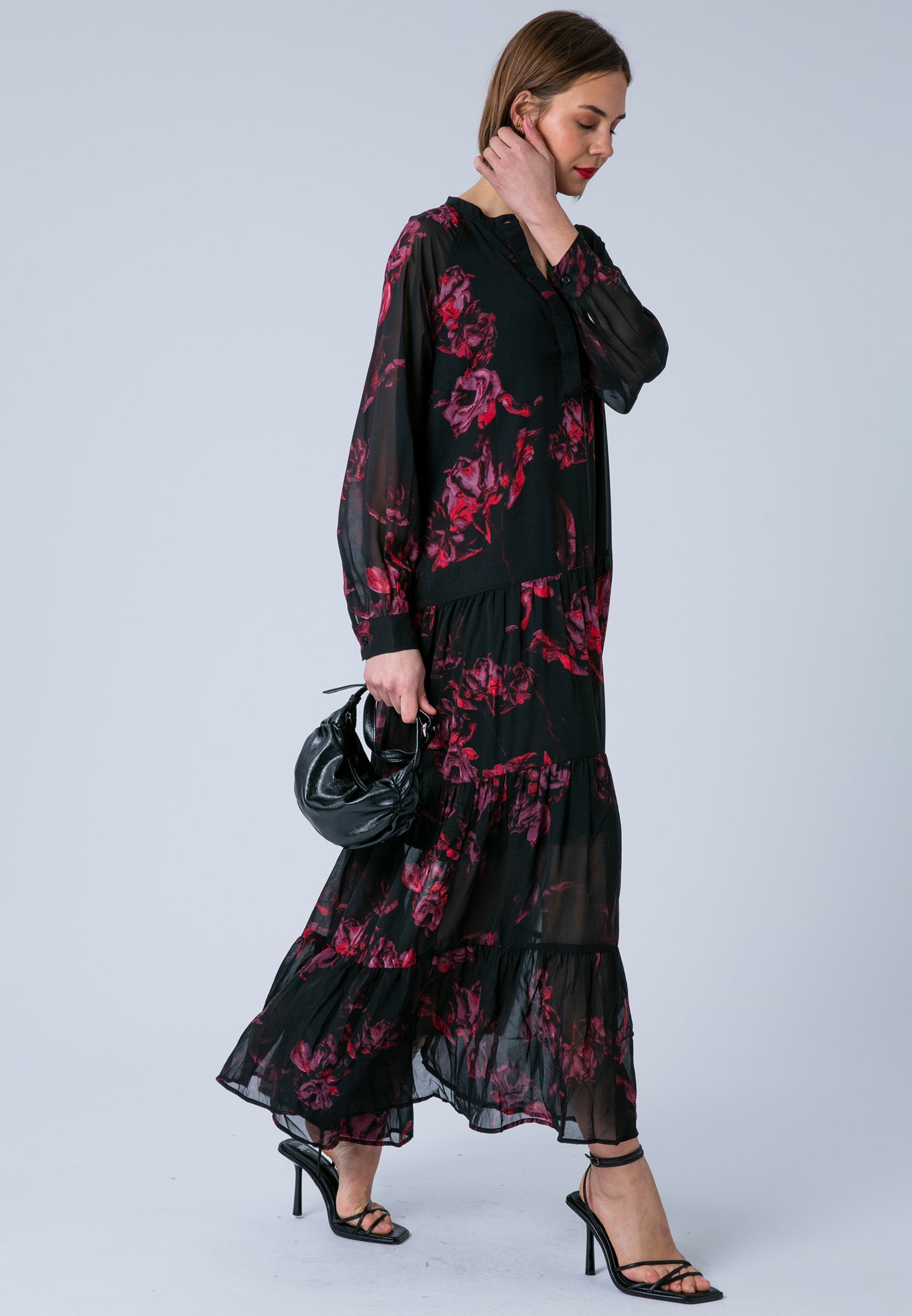 ZOE MAXI DRESS FADE RED