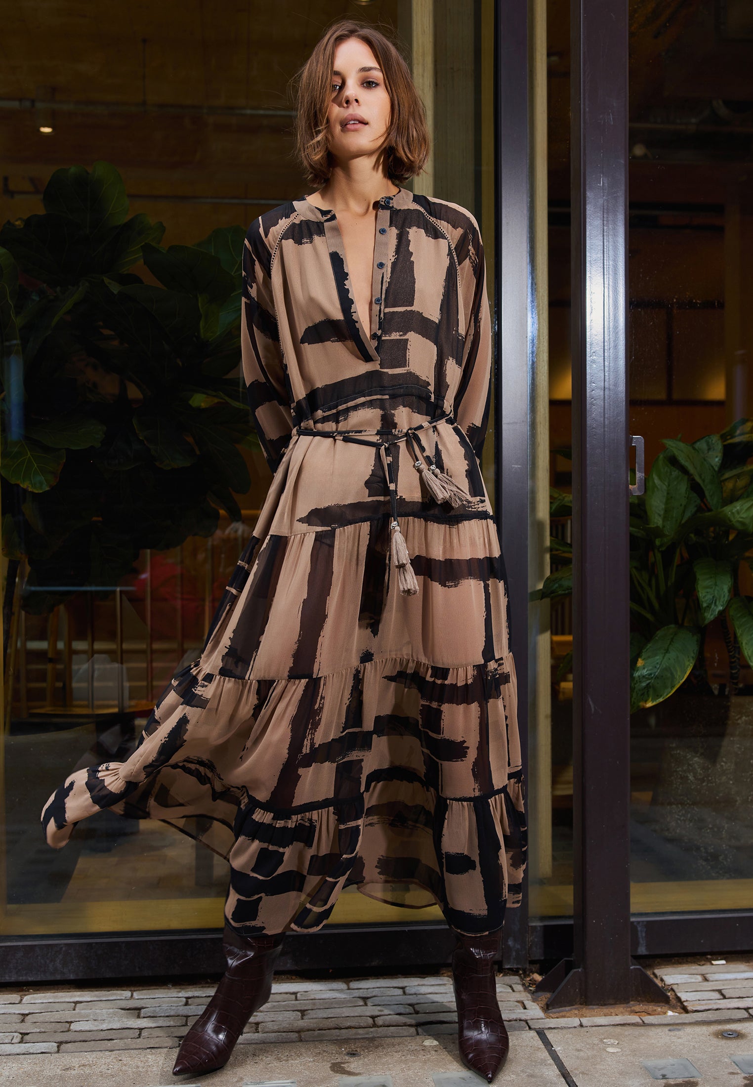 ZOE MAXI DRESS SELVAGE COCO