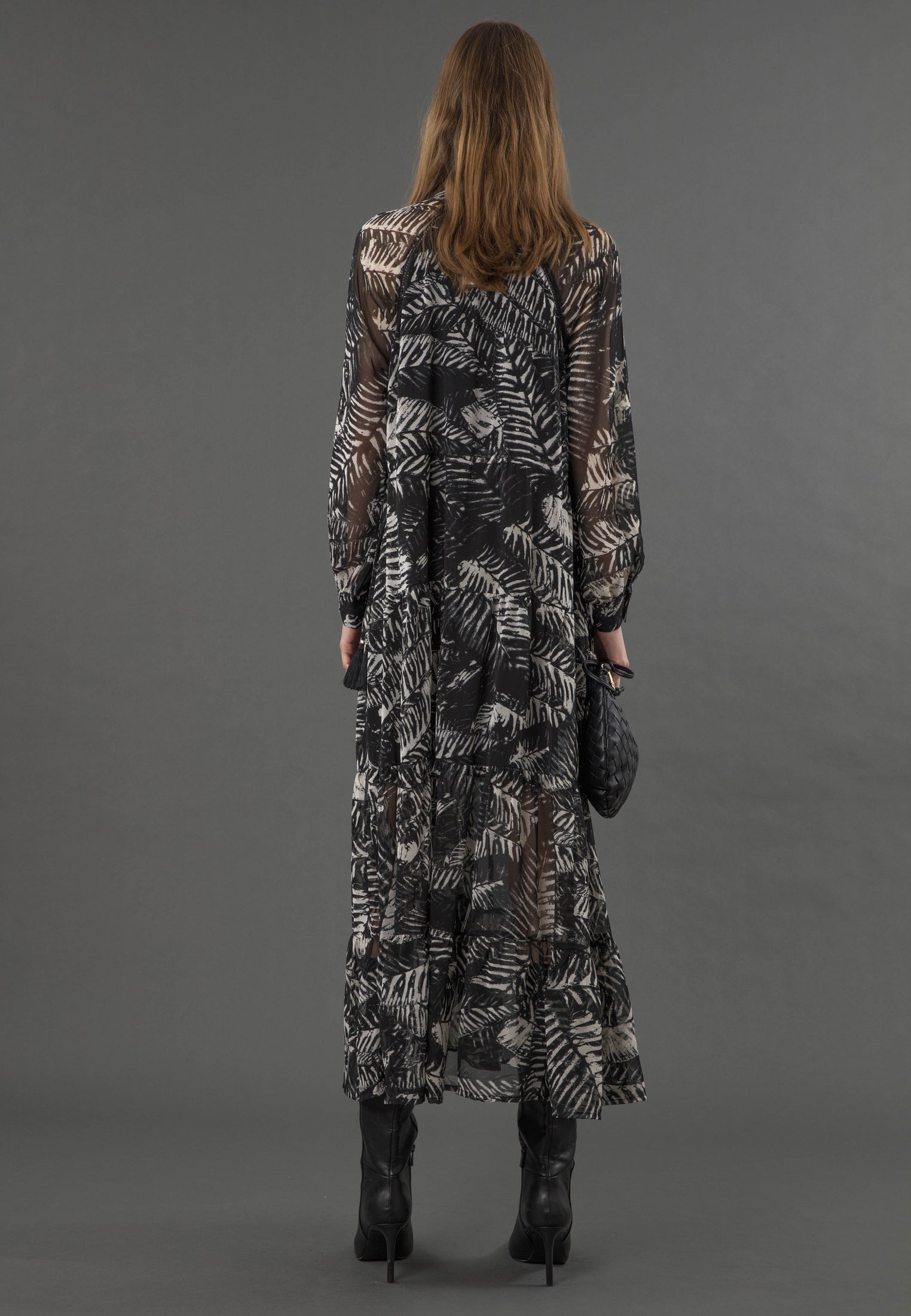 ZOE MAXI DRESS VAMP BLACK & WHITE