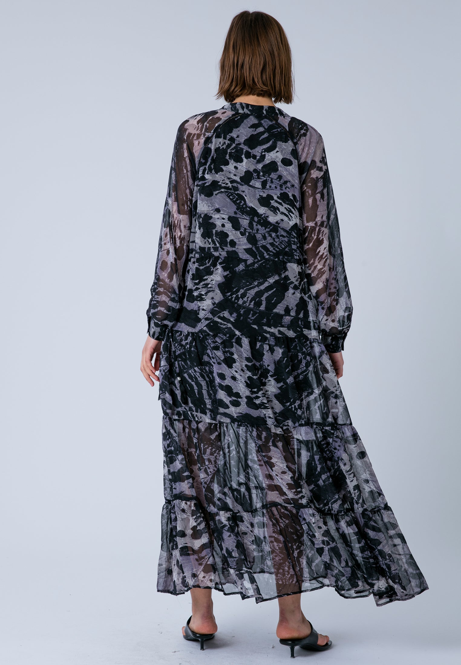 ZOE MAXI DRESS WINGS TAUPE