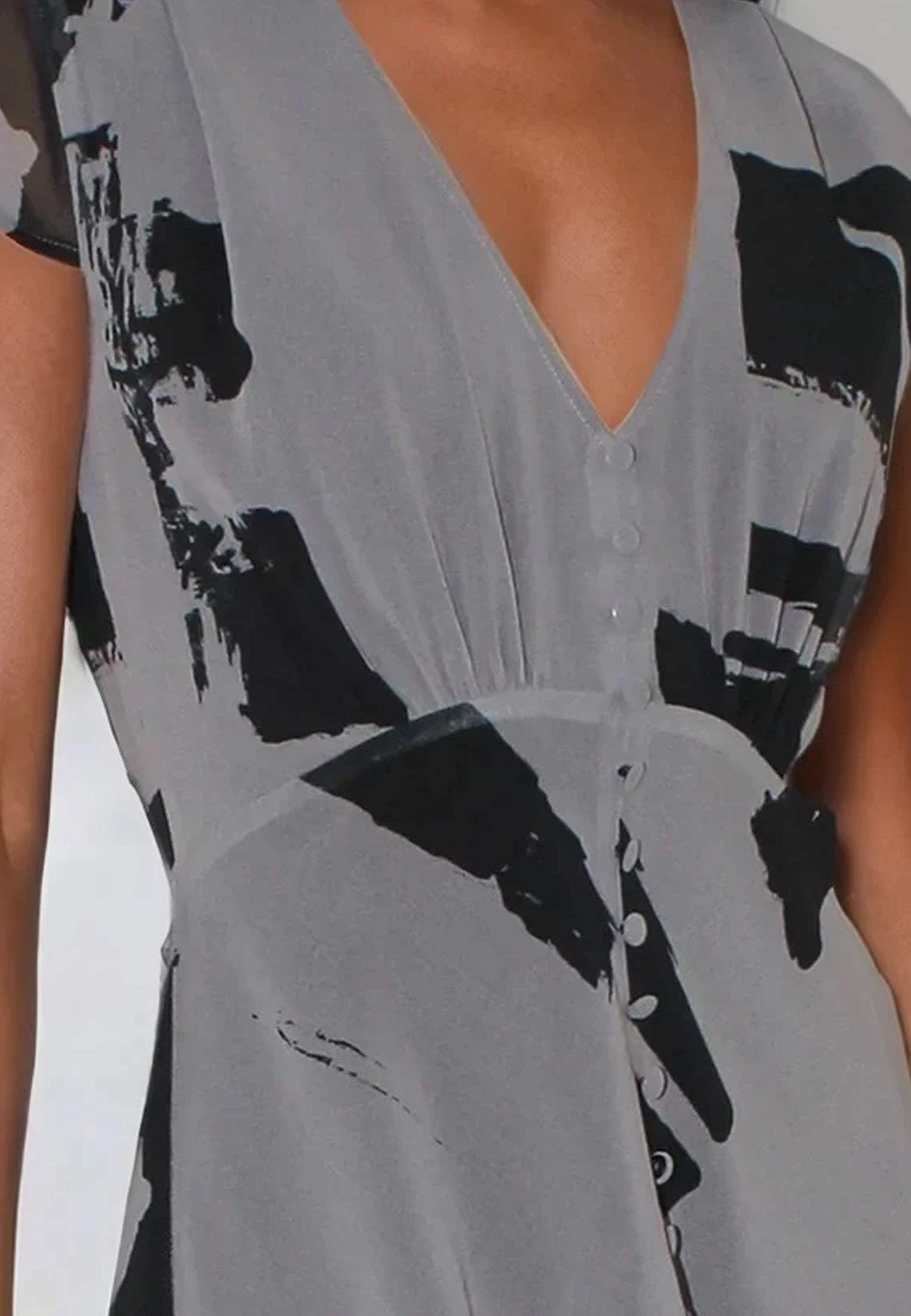 INDIUM MAXI DRESS FACADE FLINT & BLACK