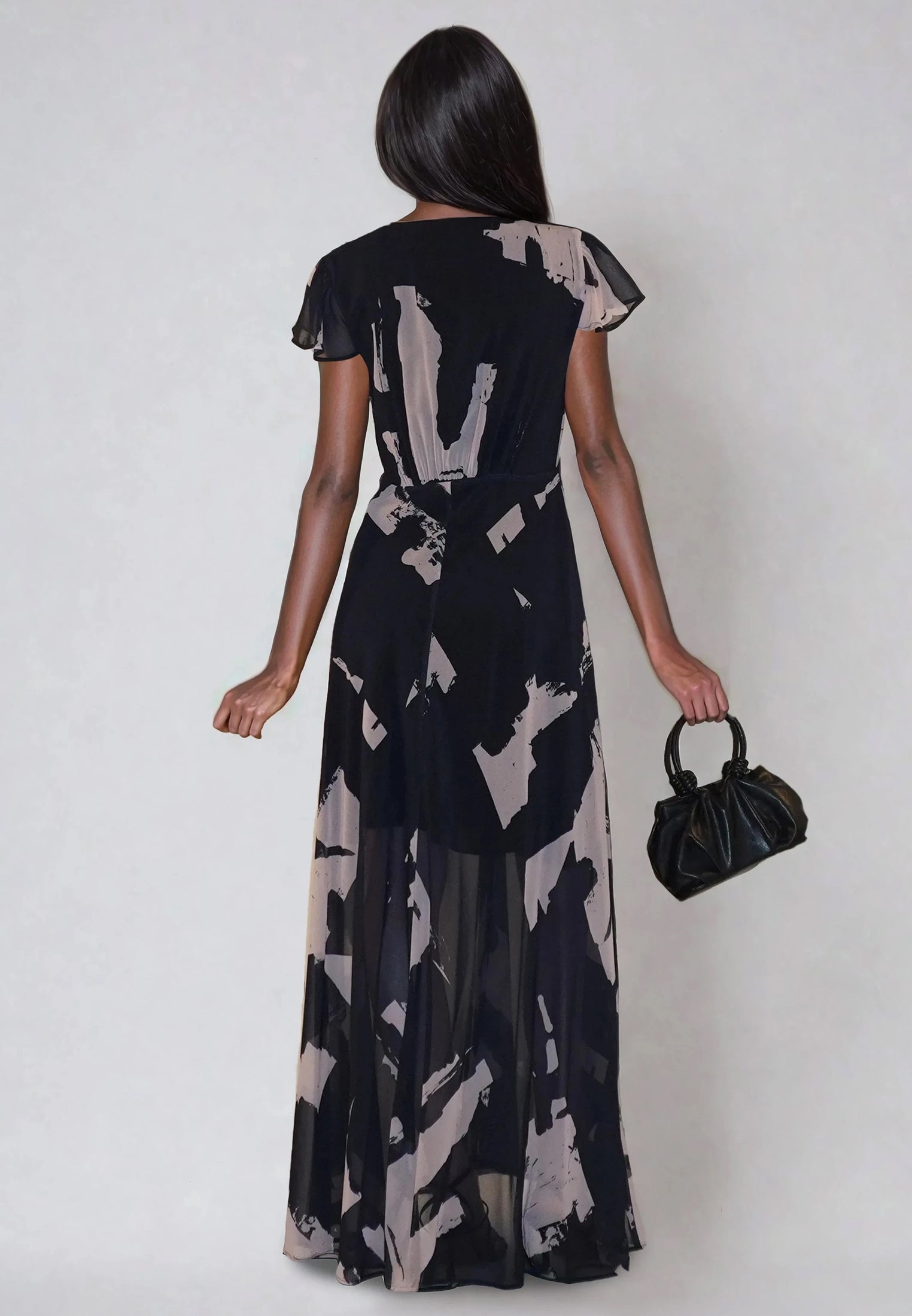 INDIUM MAXI DRESS FACADE BLACK & ASHES