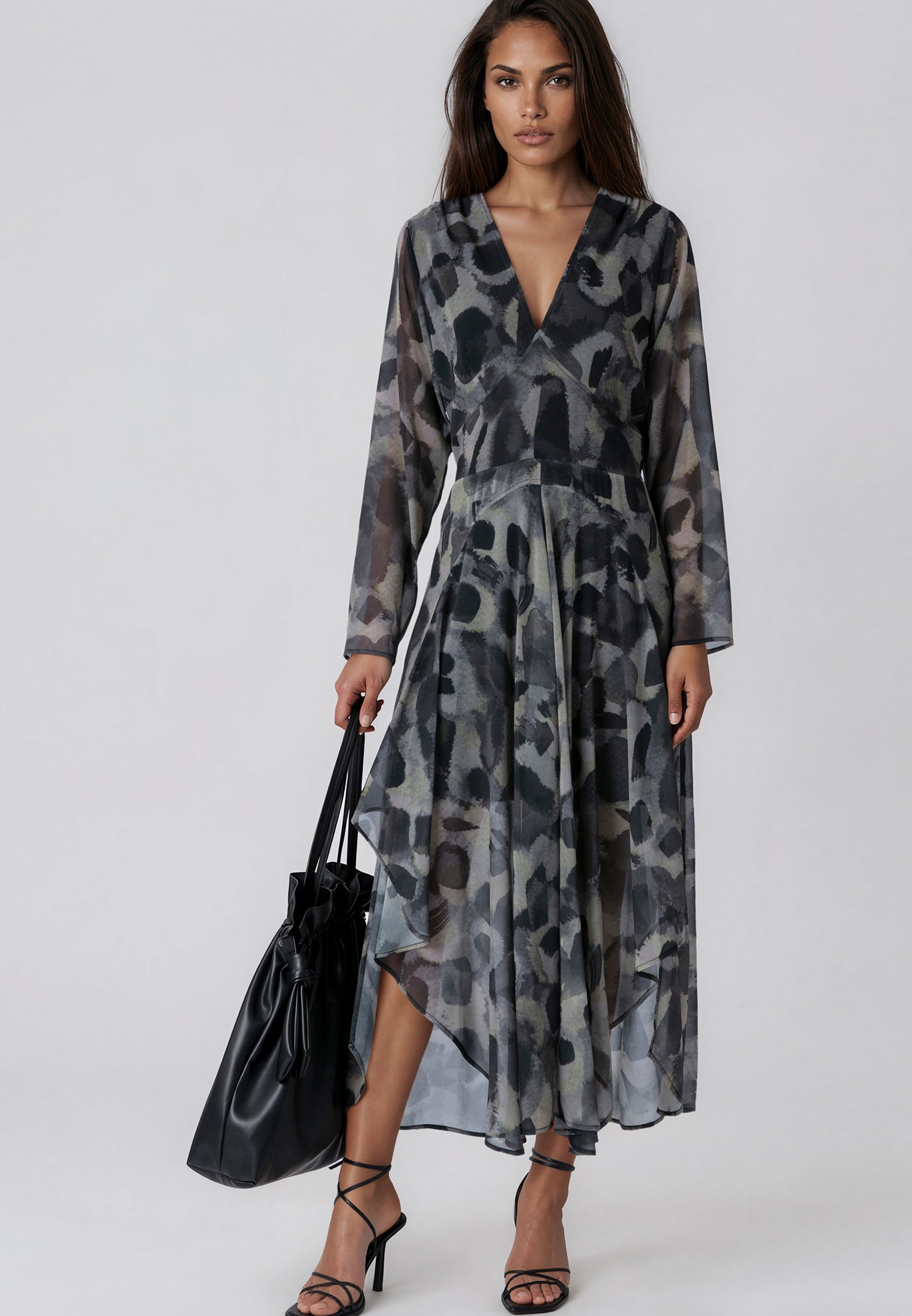 STEPHANIE MIDI DRESS TERRAZZO YELLOW