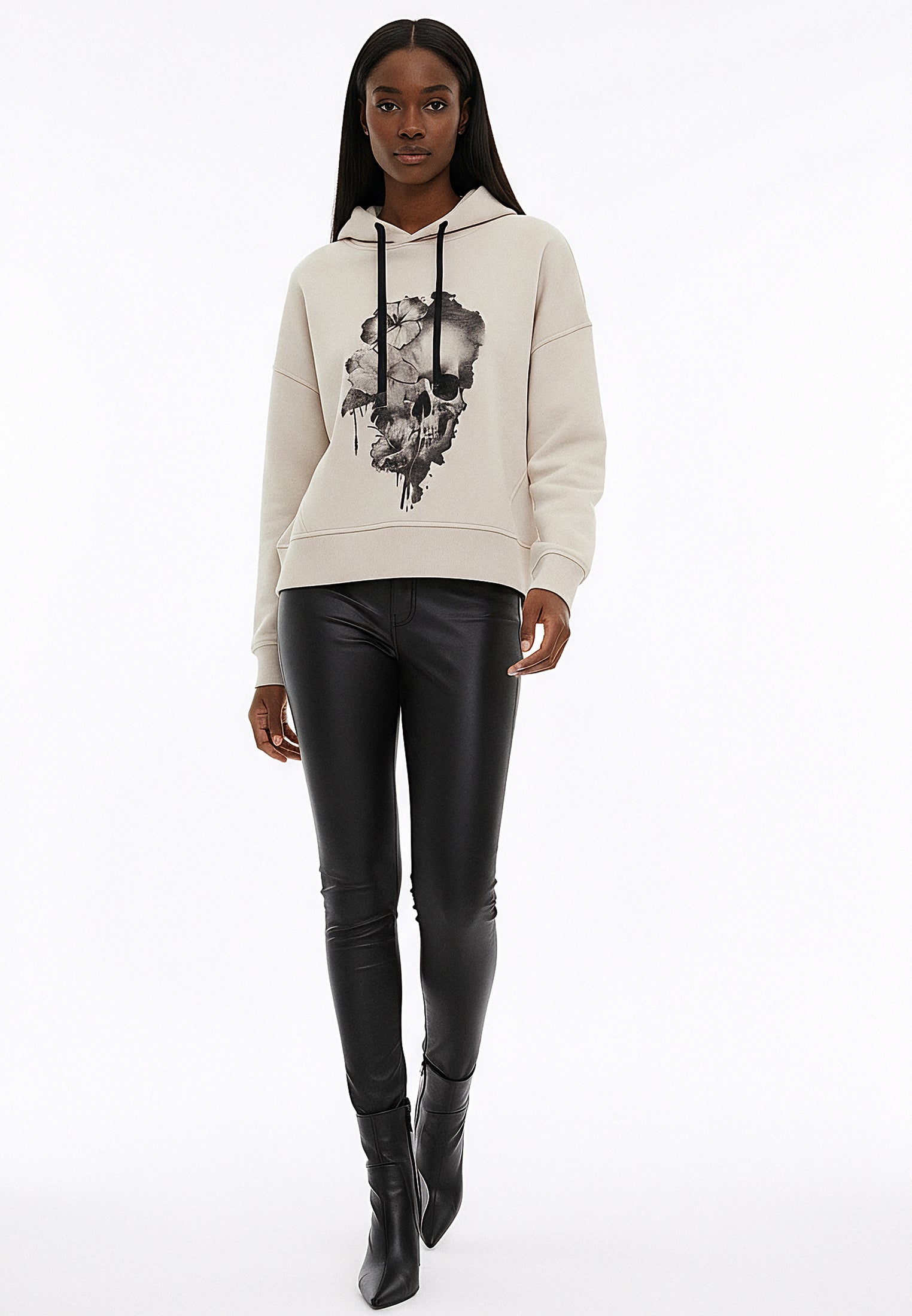 FLORA SWEAT-SHIRT HOODIE SKULL GRAPHIC