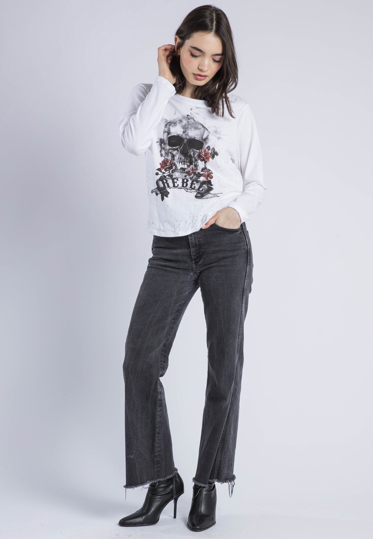 REBEL SKULL T-SHIRT WHITE