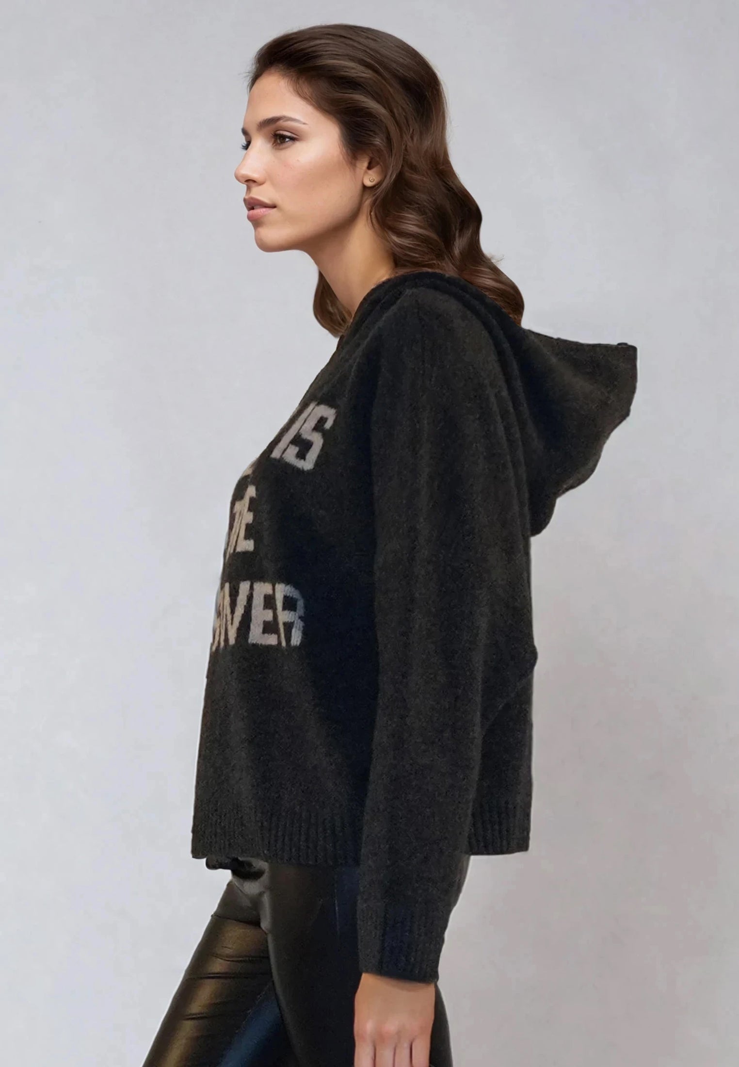 COURTNEY HOODIE JUMPER CHARCOAL