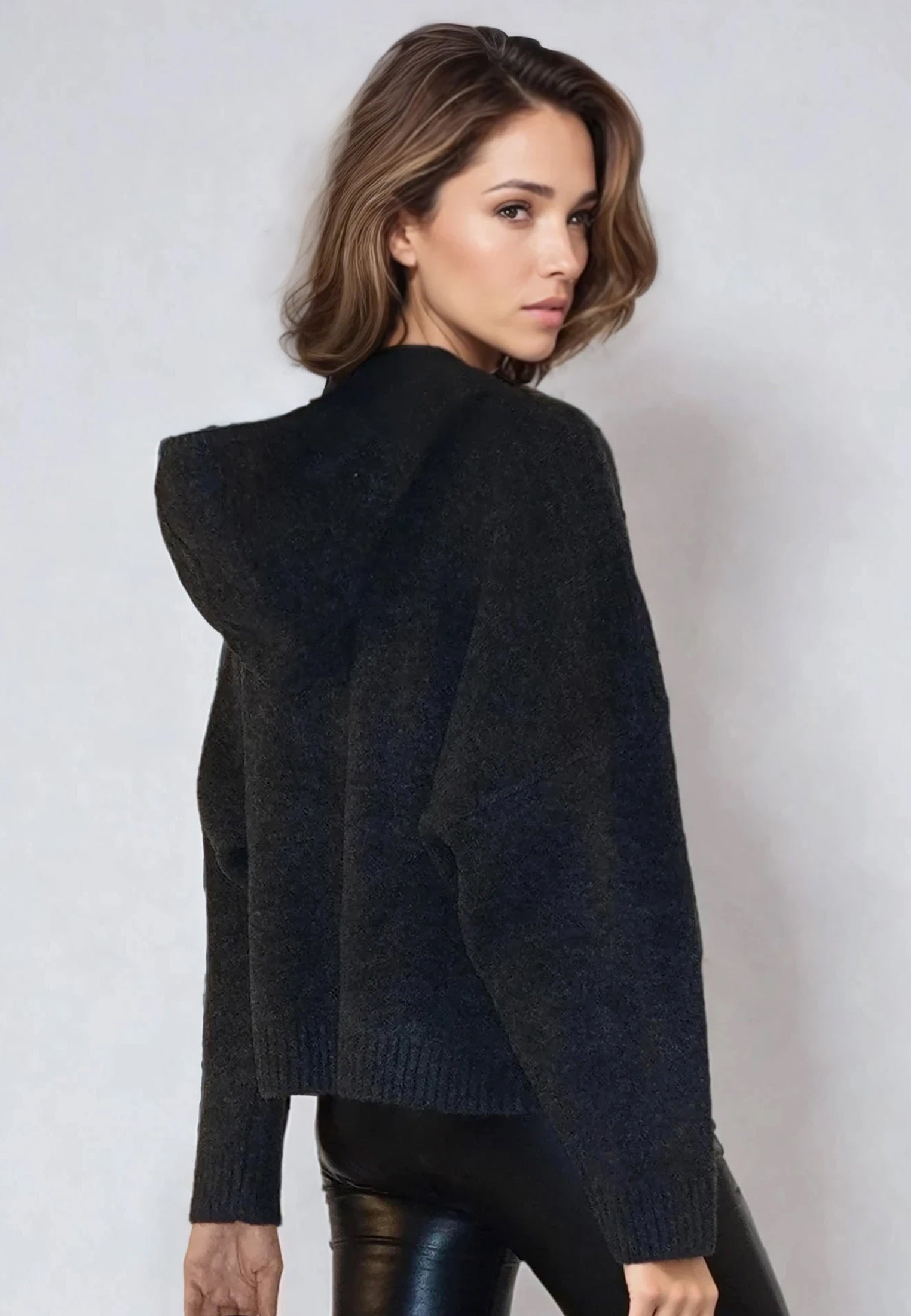 COURTNEY HOODIE JUMPER CHARCOAL