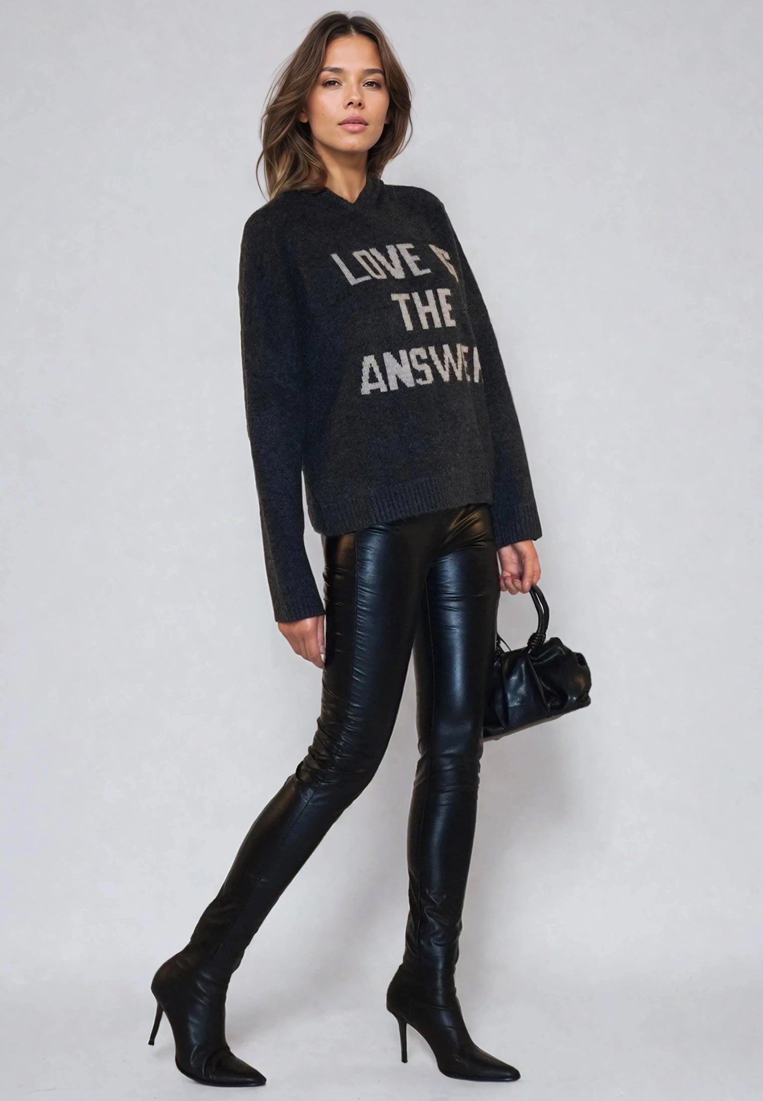 COURTNEY HOODIE JUMPER CHARCOAL