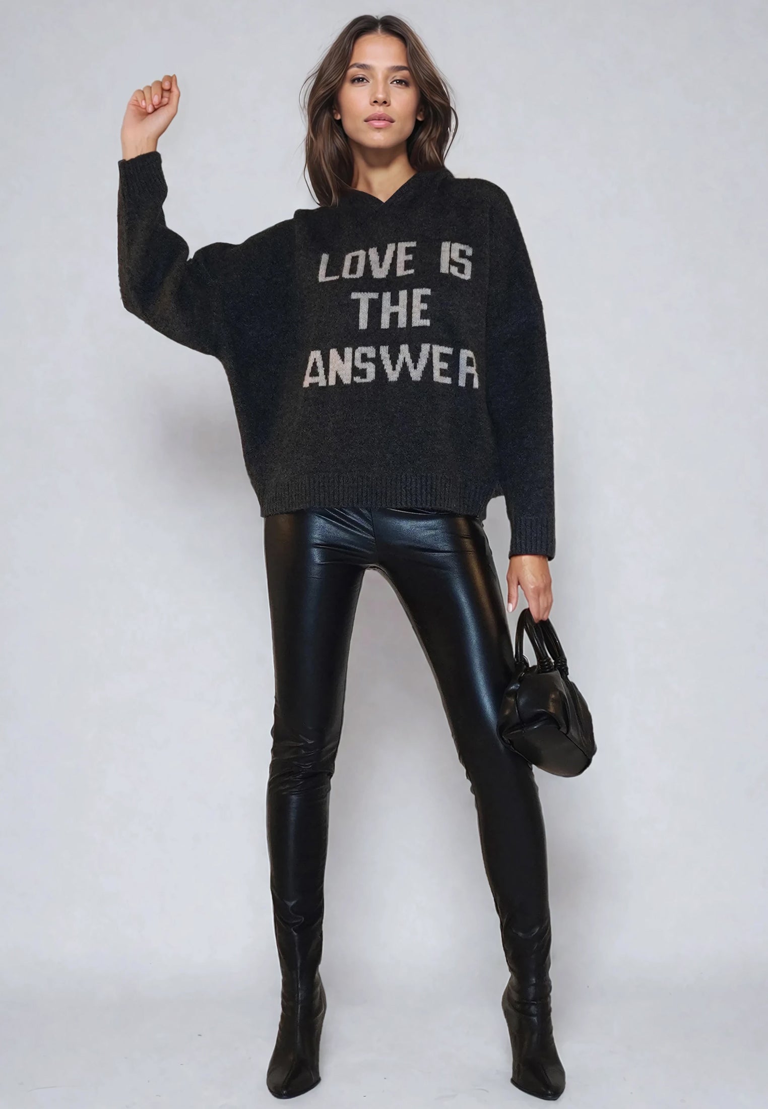 COURTNEY HOODIE JUMPER CHARCOAL