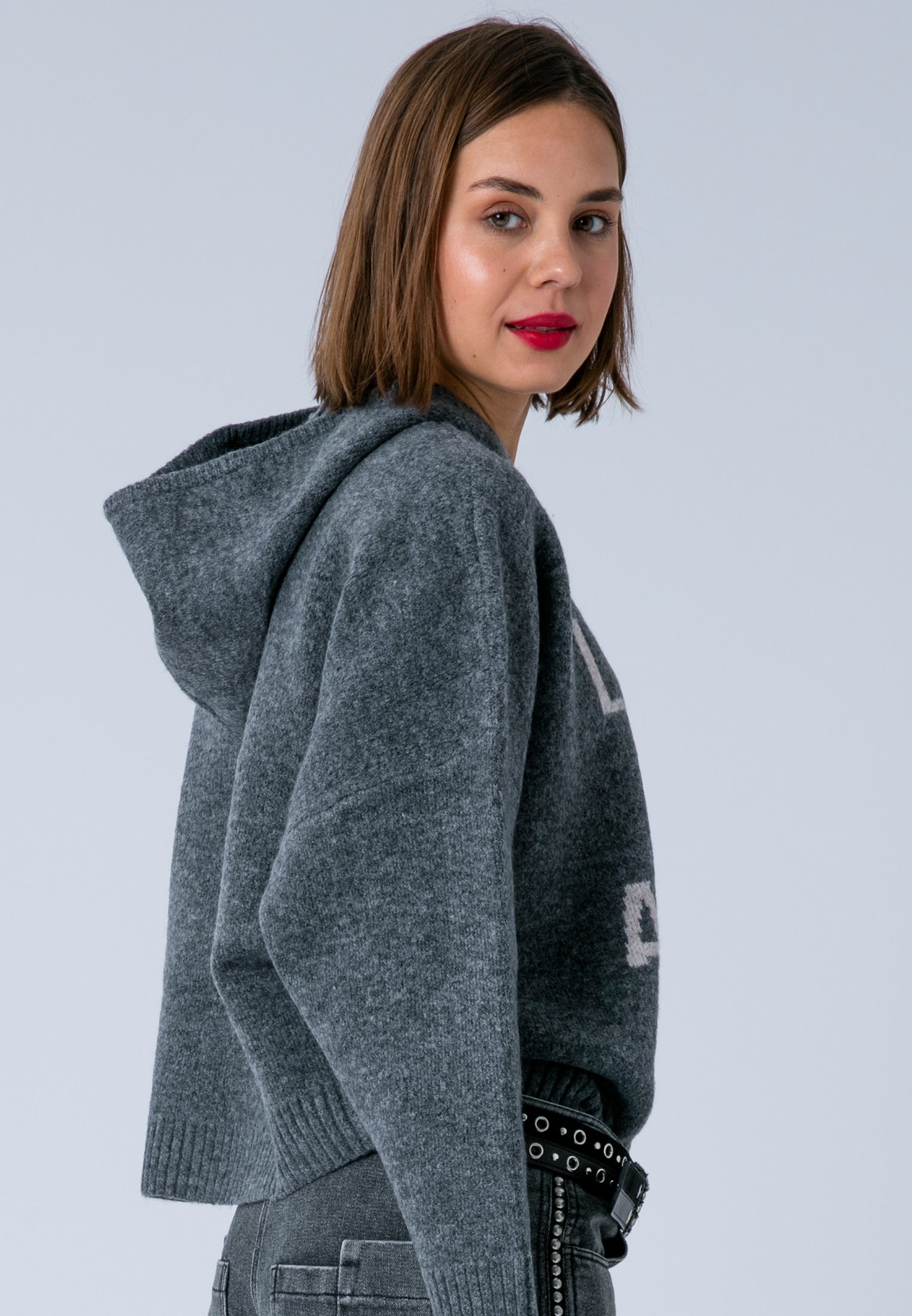 COURTNEY HOODIE JUMPER CHARCOAL