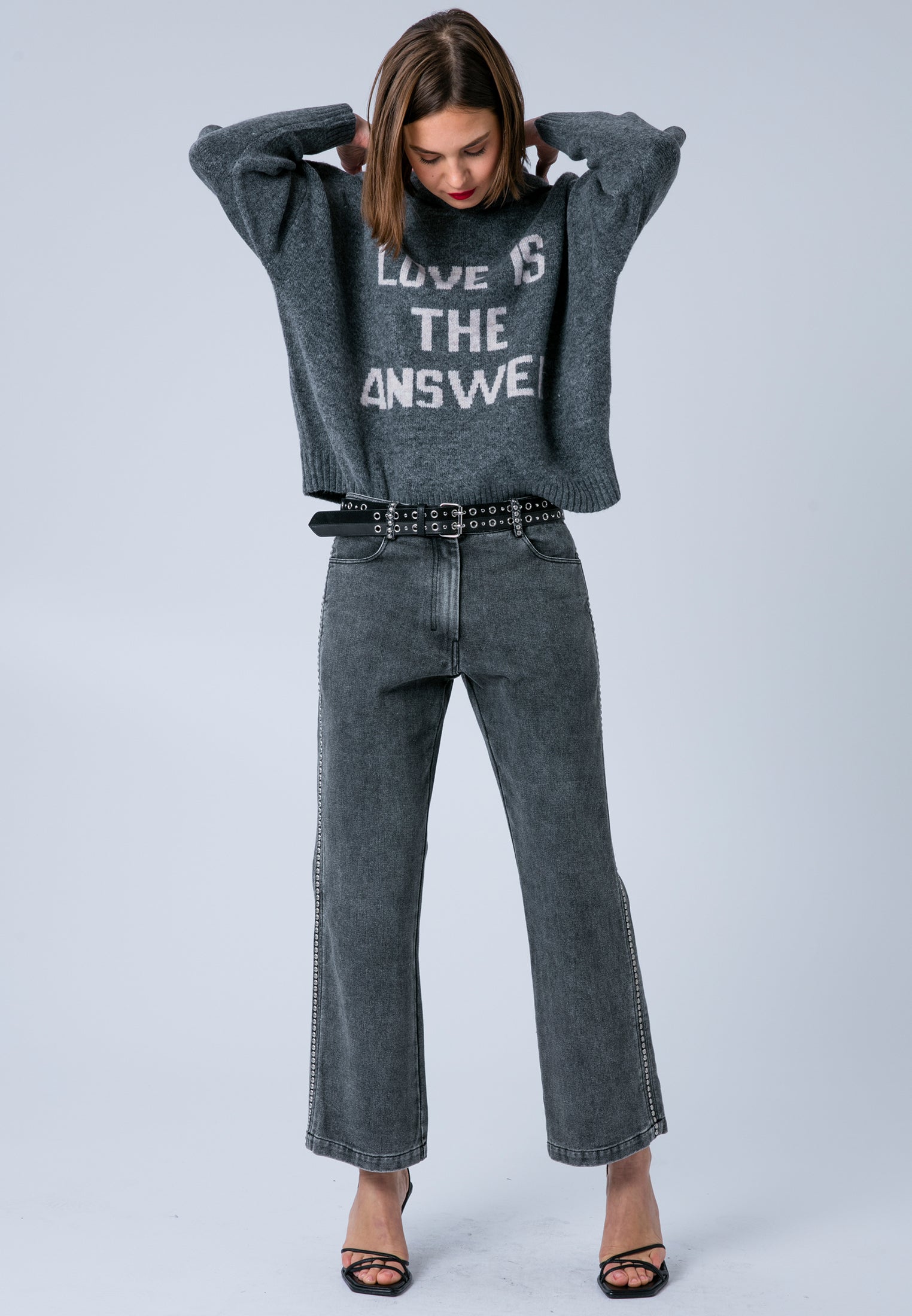 COURTNEY HOODIE JUMPER CHARCOAL