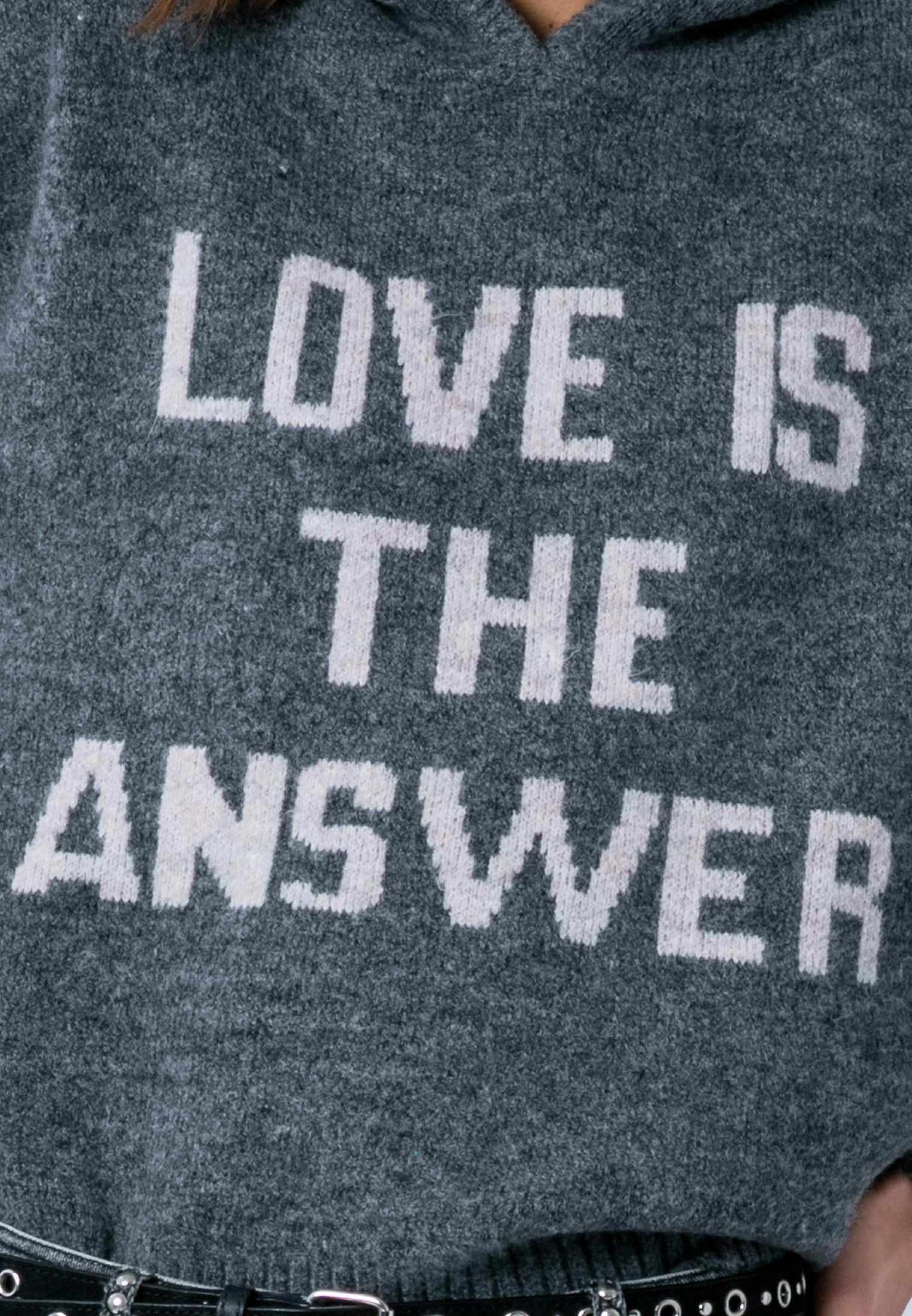 COURTNEY HOODIE JUMPER CHARCOAL