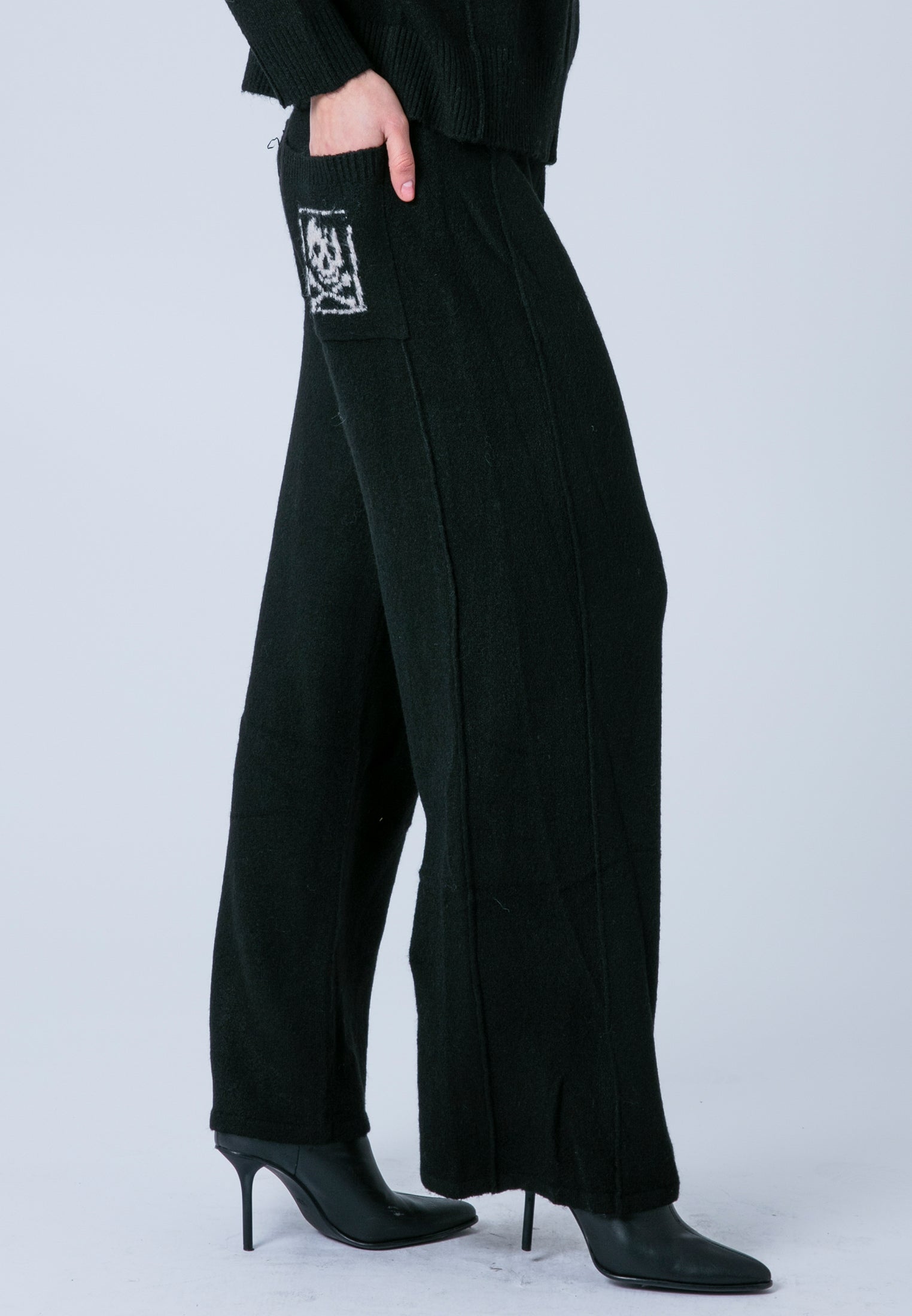 LUSCIOUS KNITTED PANT BLACK