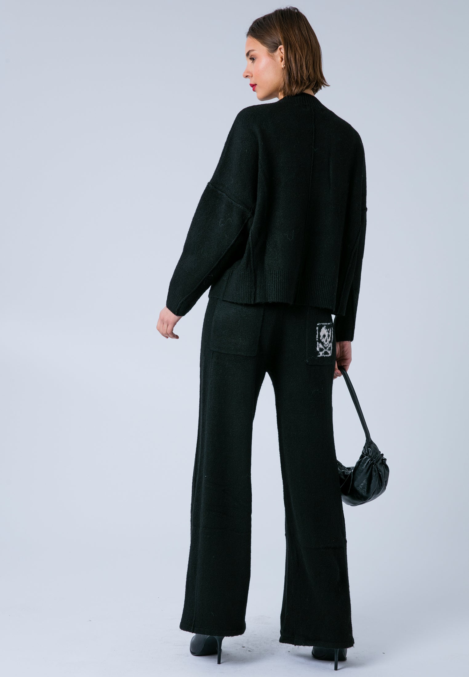 LUSCIOUS KNITTED PANT BLACK