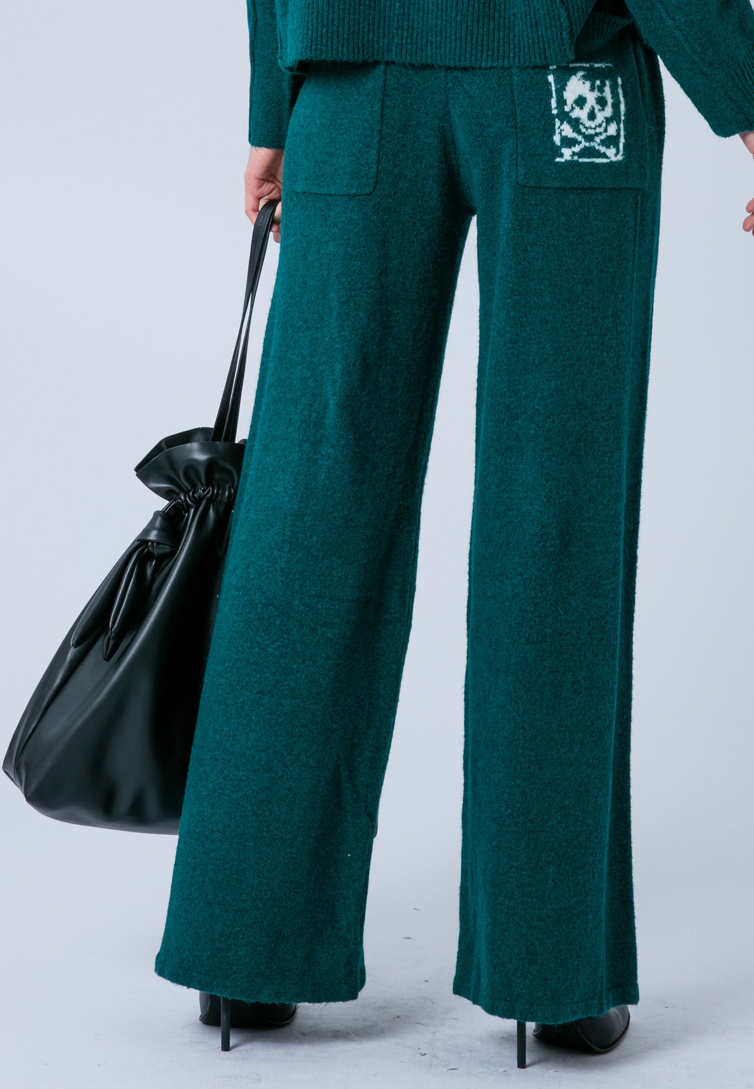 LUSCIOUS KNITTED PANT FOREST GREEN