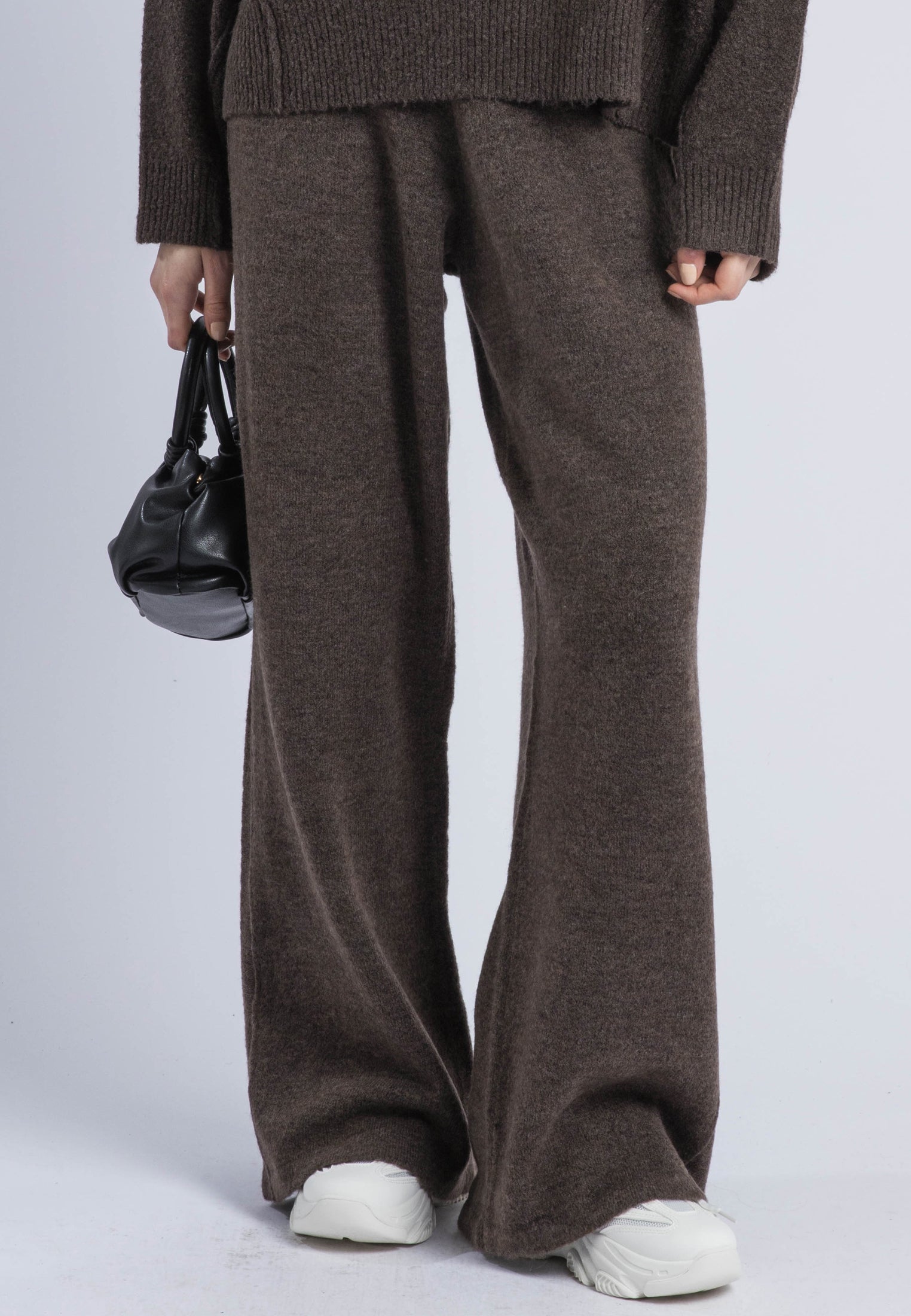 LUSCIOUS KNITTED PANT DARK BROWN