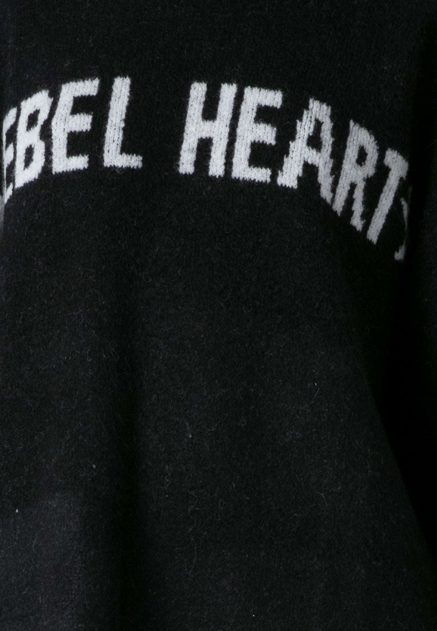 REBEL HEART JUMPER BLACK & WHITE