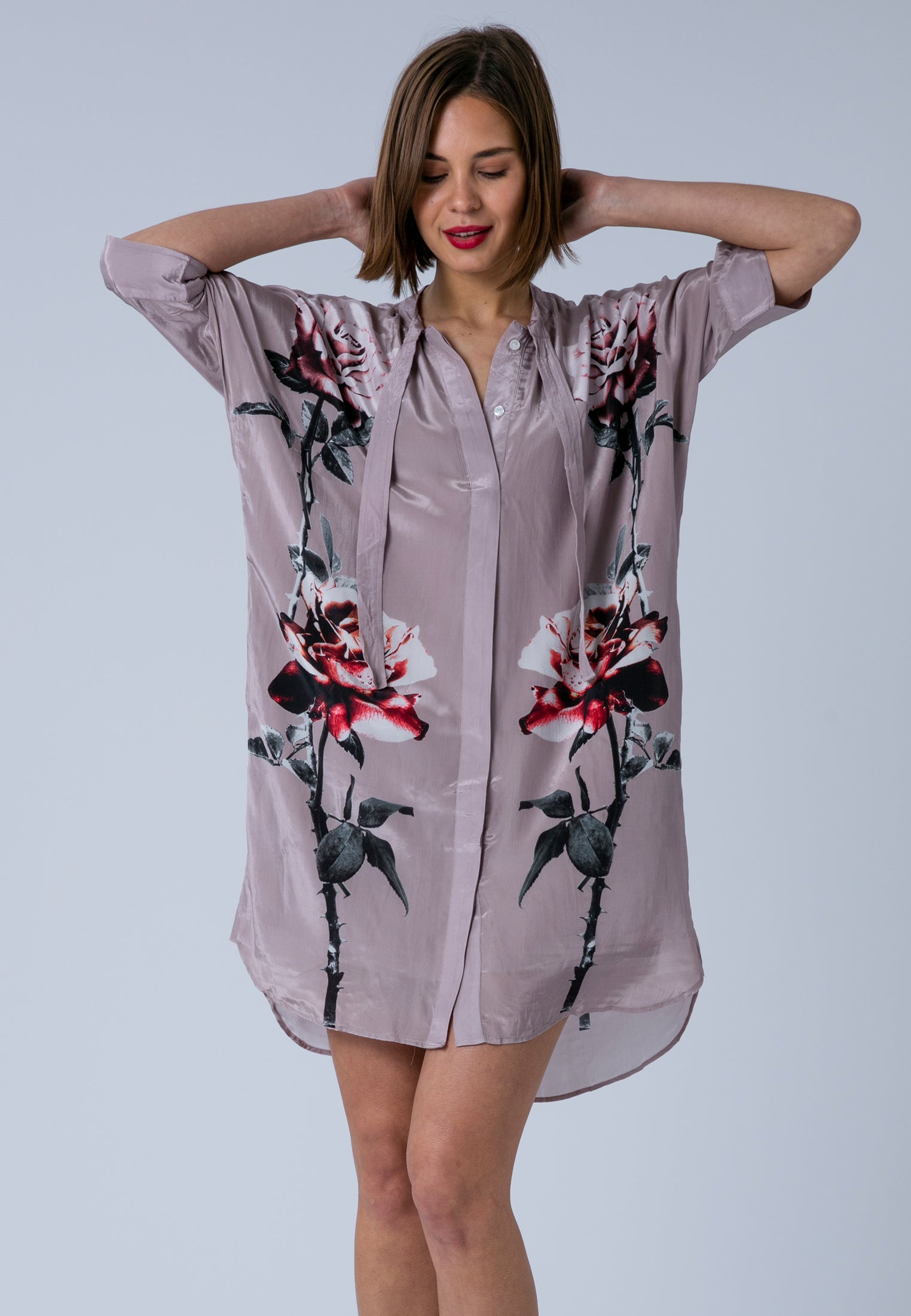 DIANA MAXI TUNIC ROSE HEART