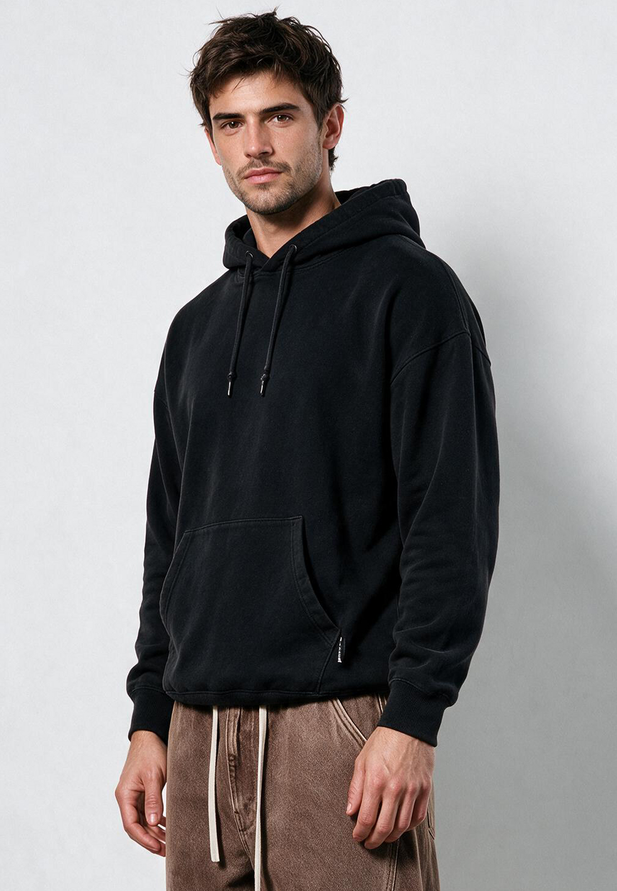ANARCHY APPLIQUE HOODIE BLACK & OFF WHITE