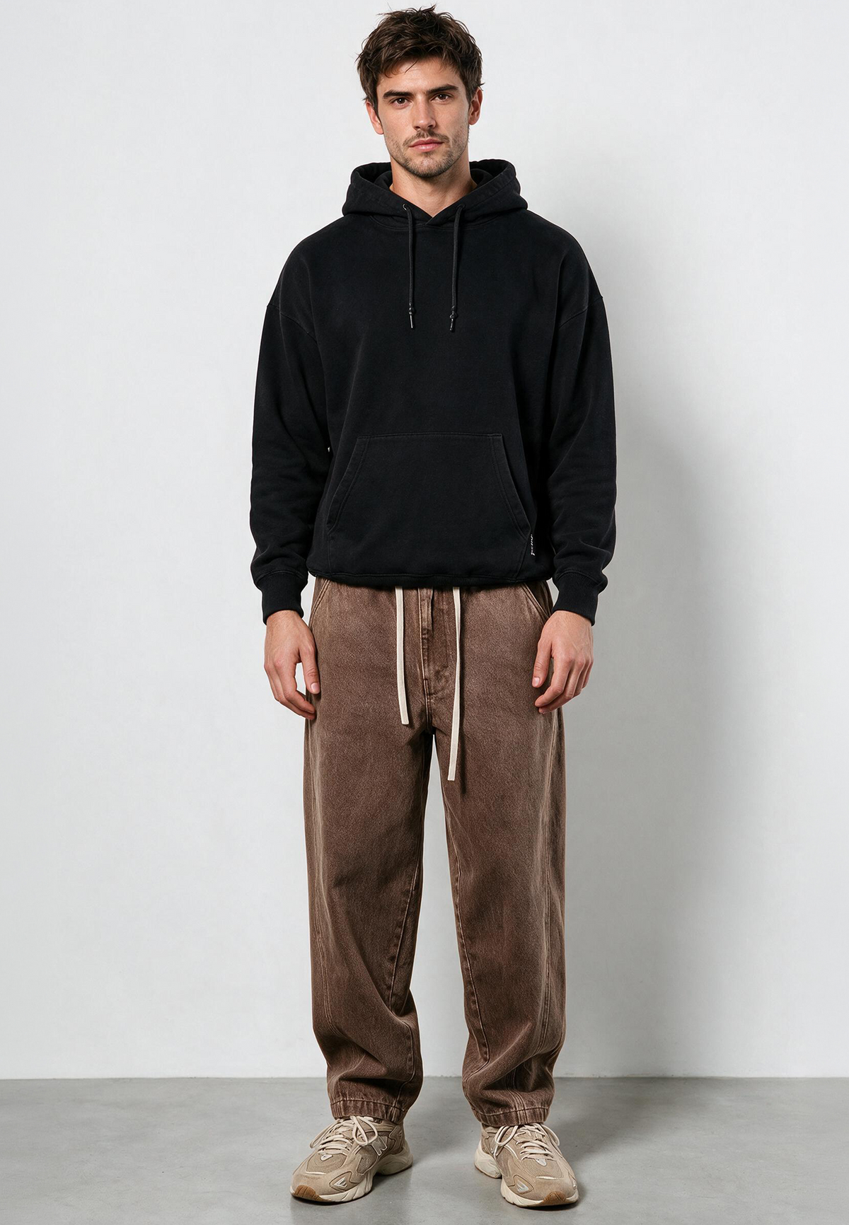ANARCHY APPLIQUE HOODIE BLACK & OFF WHITE