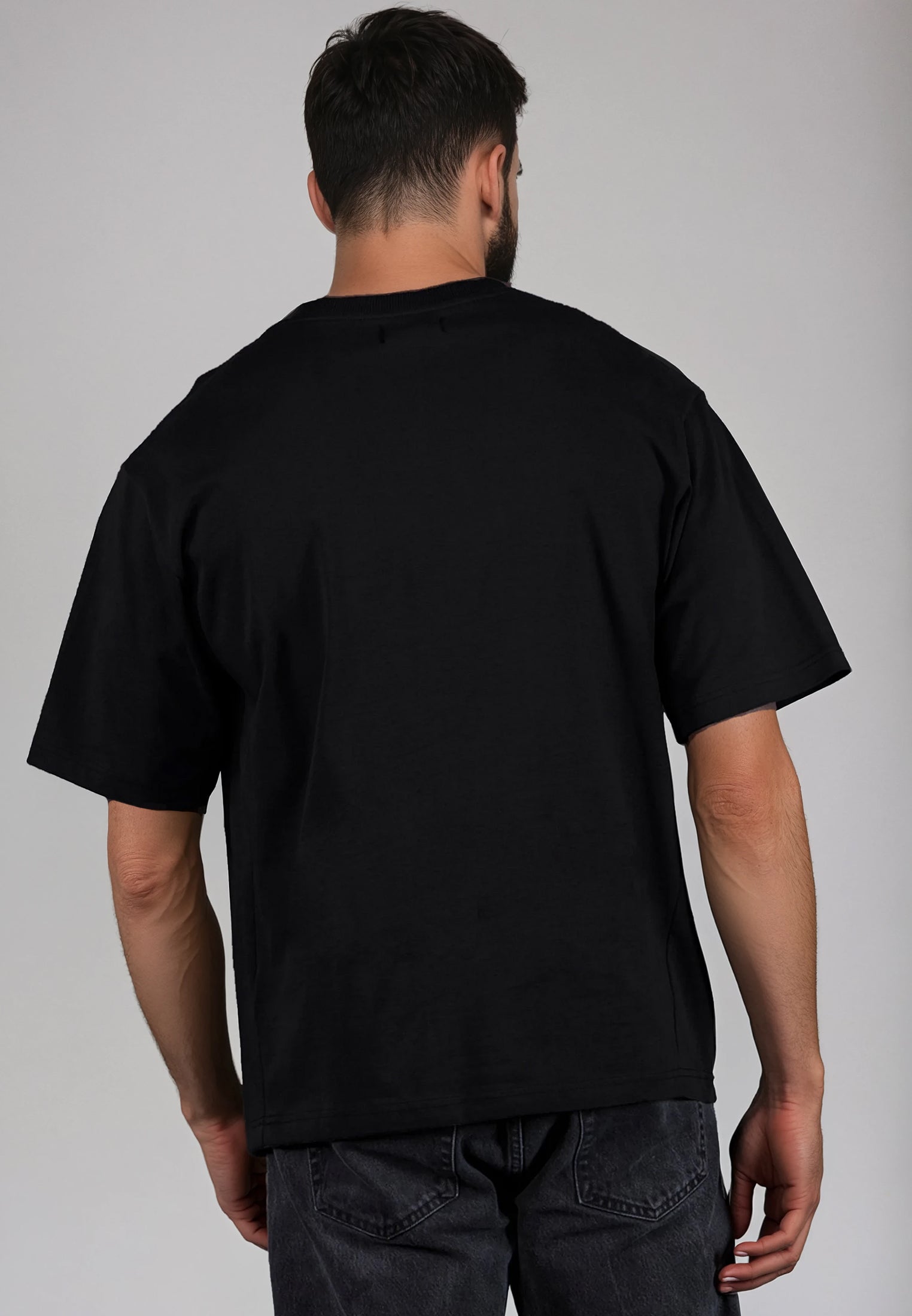 OVERSIZED HEAVY BLOCK T-SHIRT JET BLACK