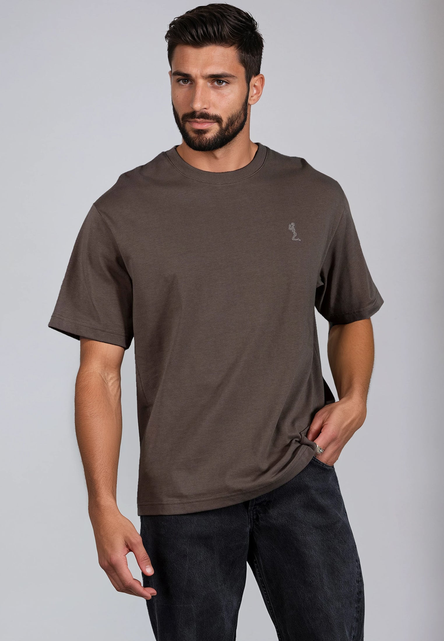 OVERSIZED HEAVY BLOCK T-SHIRT DESERT TAUPE