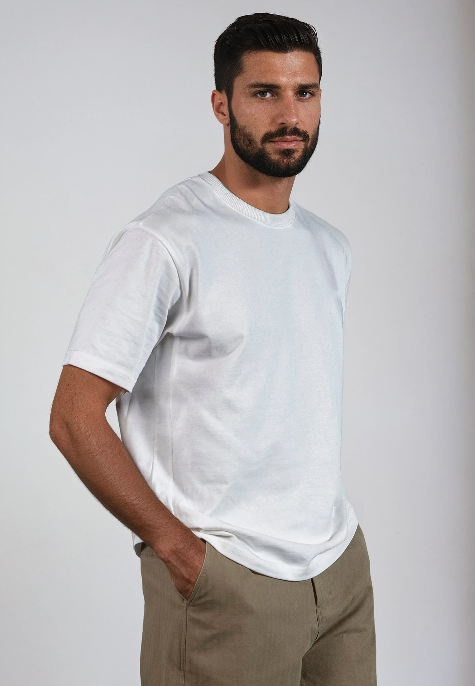 OVERSIZED HEAVY EMBRO T-SHIRT OFF WHITE