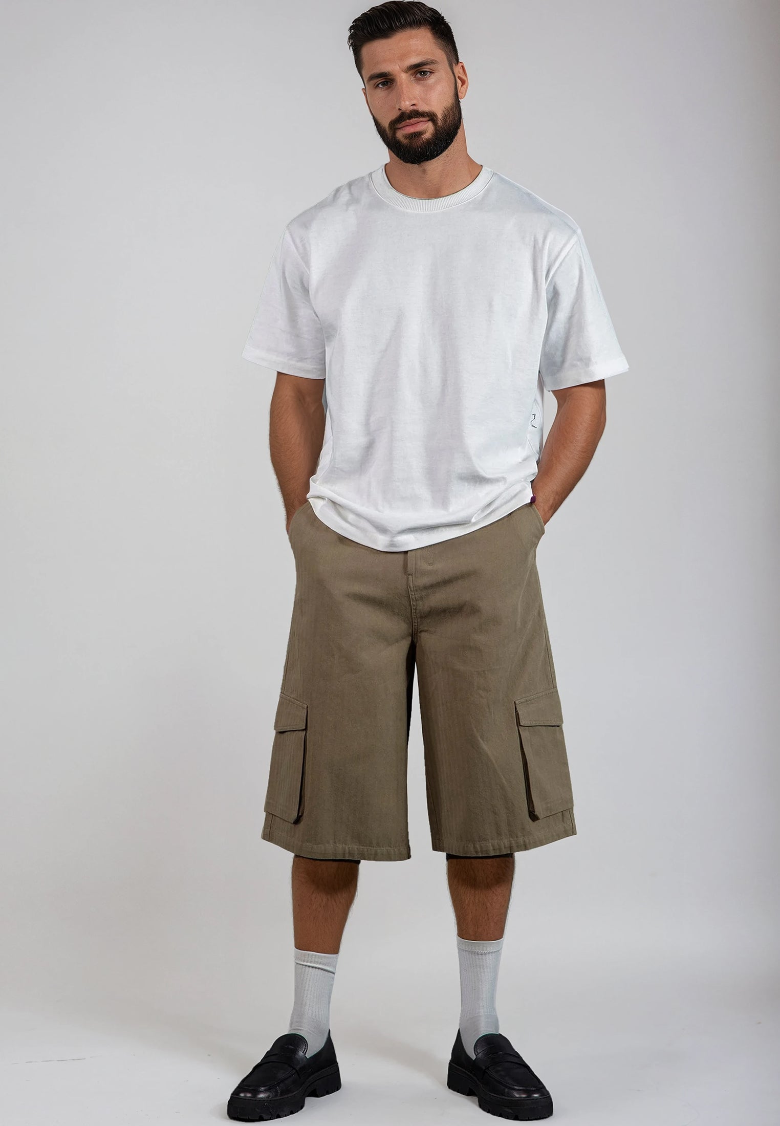 OVERSIZED HEAVY EMBRO T-SHIRT OFF WHITE