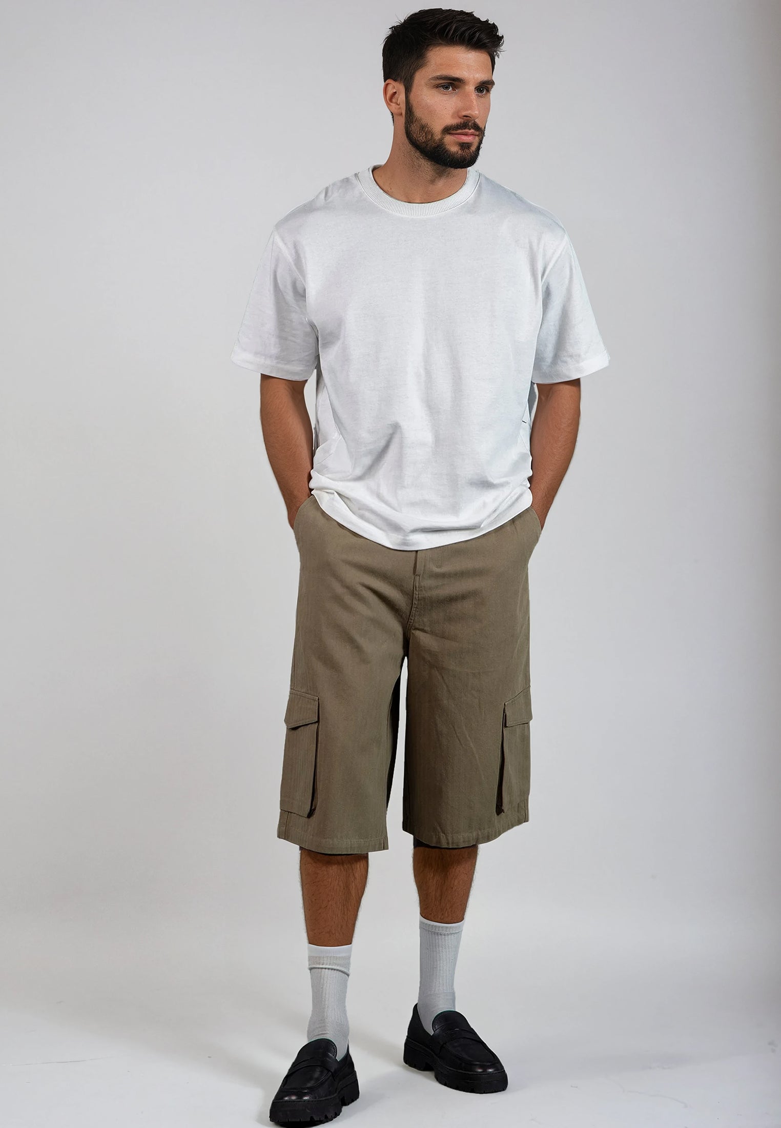 OVERSIZED HEAVY EMBRO T-SHIRT OFF WHITE