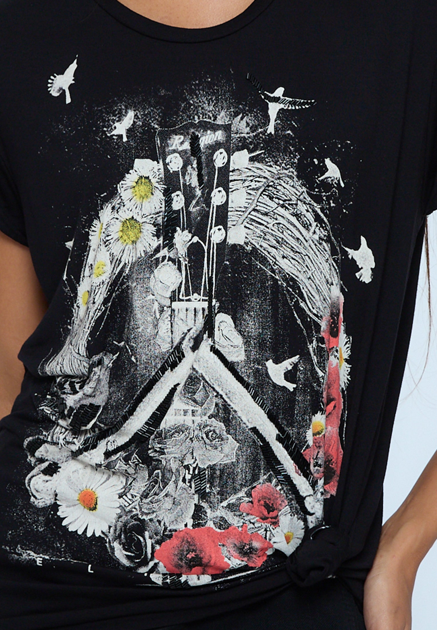PEACE TOP JET BLACK